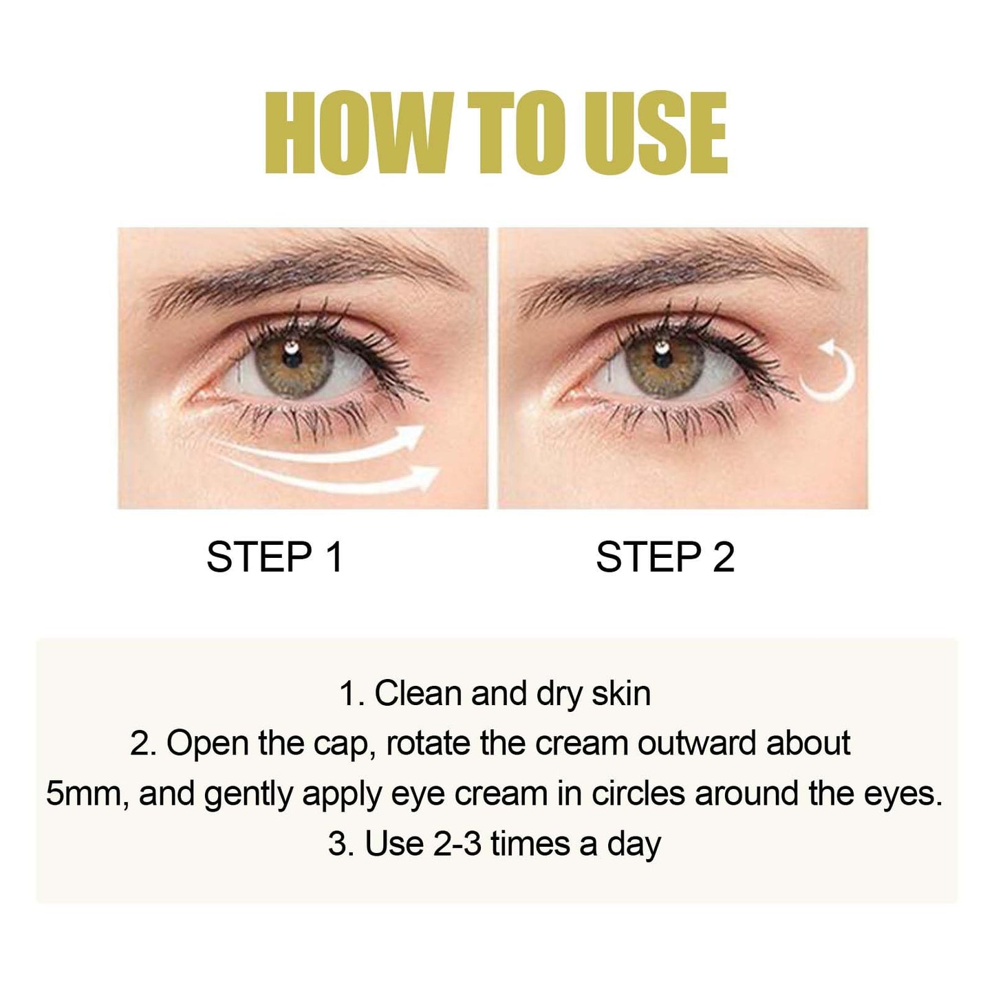 Snail Peptide Eye Cream, Natural Eye Cream With Snail Extract, Instant Tightening, Snail Peptide Eye Cream For Dark Circles and Puffiness (2PCS) - Medaid International