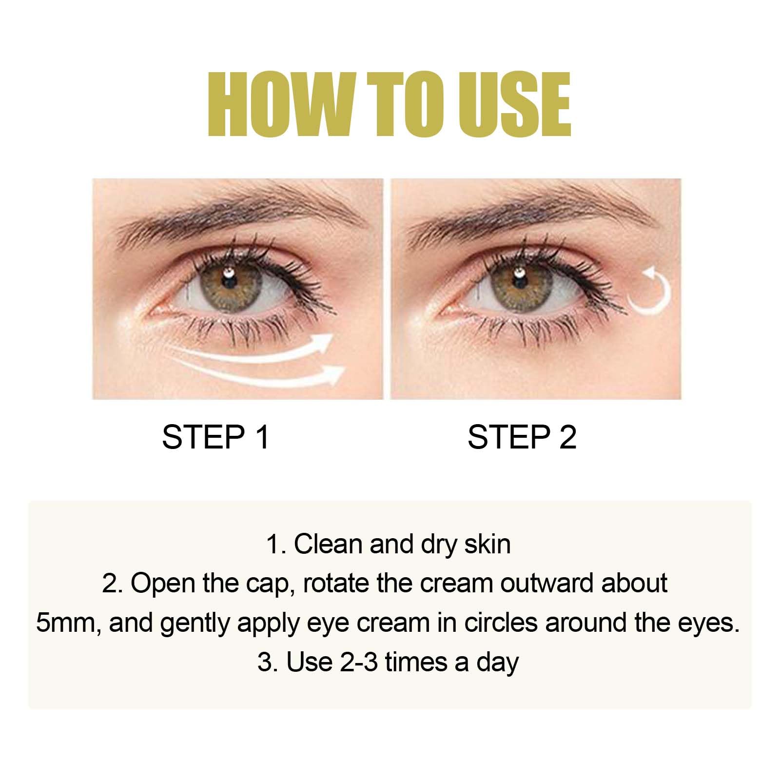Snail Peptide Eye Cream, Natural Eye Cream With Snail Extract, Instant Tightening, Snail Peptide Eye Cream For Dark Circles and Puffiness (2PCS) - Medaid International