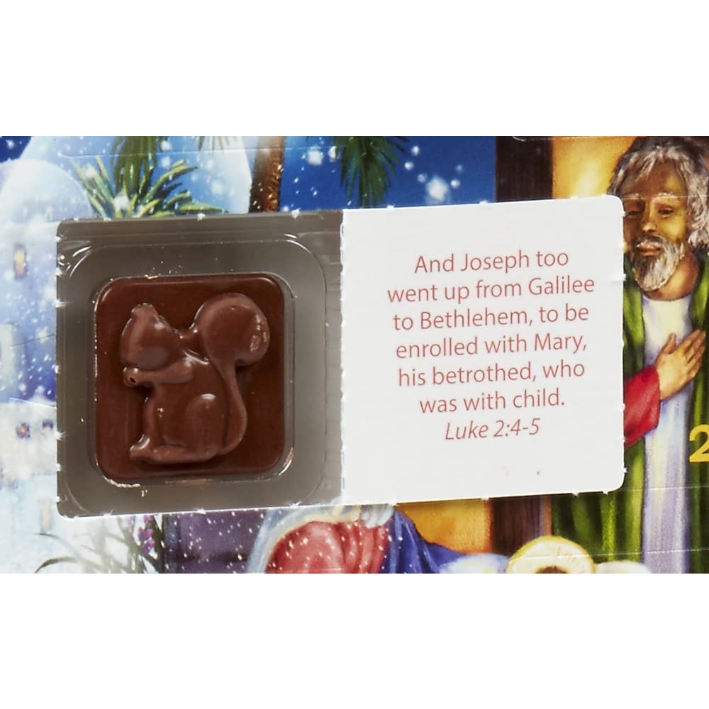 Nativity Snow Globes Chocolate Advent Calendar with Nativity Story (Countdown to Christmas) - Medaid International