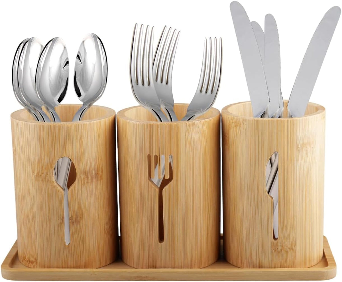 Bamboo Kitchen Utensils Holder