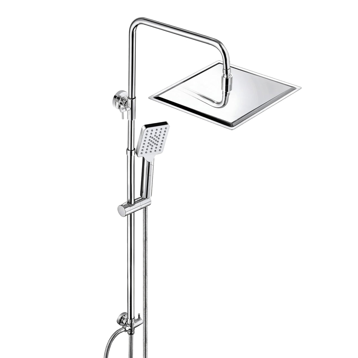 JOHO 304 Stainless Steel Shower Set Rain Shower System with Shower Head (Shower Set with Shower Head Square 20 x 20 cm)