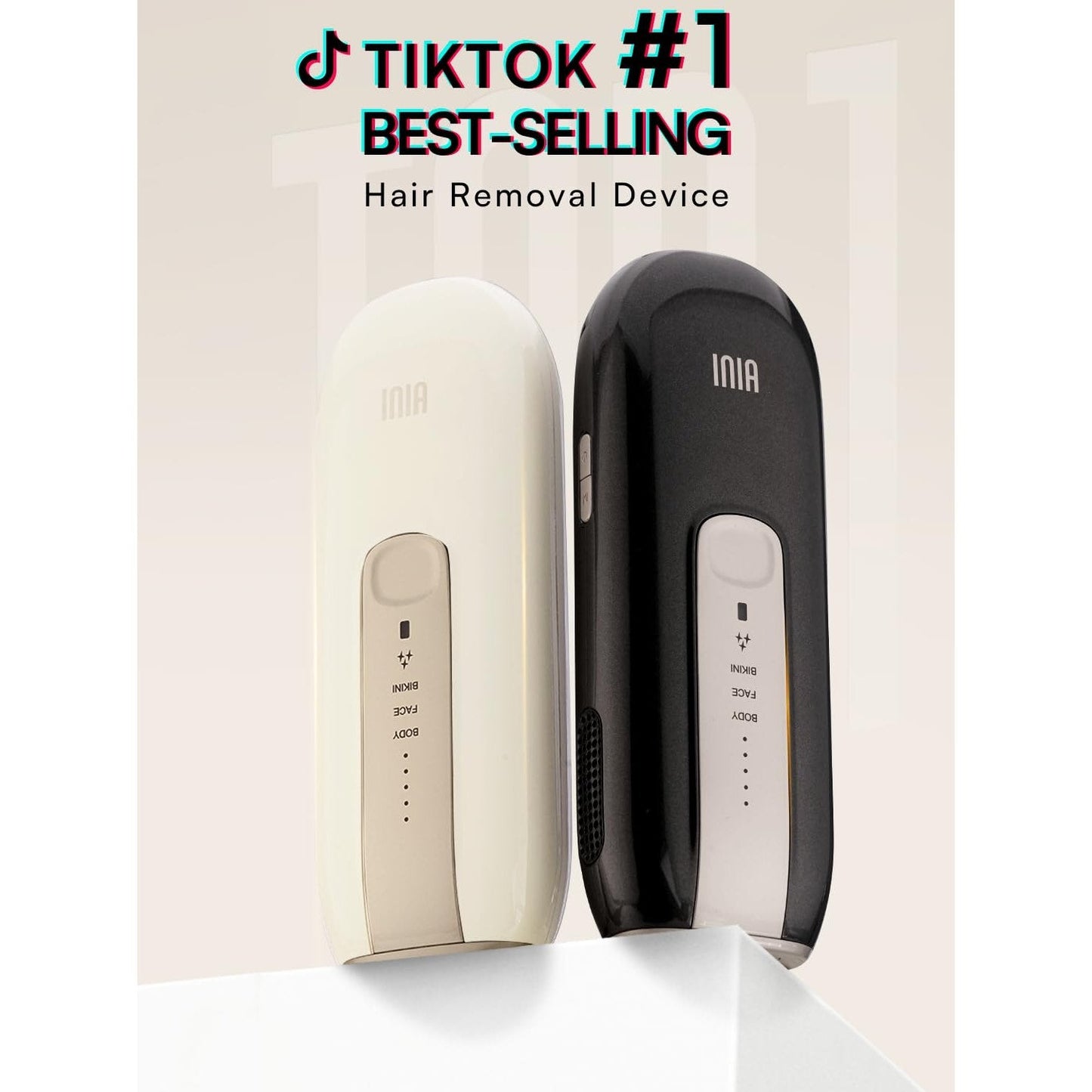 Laser Hair Removal Device for Women and Men, INIA Fond Hair Remover with Long-Lasting in Hair Reduction for Body&Face, Safe at-home Results for Armpits, Bikini and Legs - Medaid International