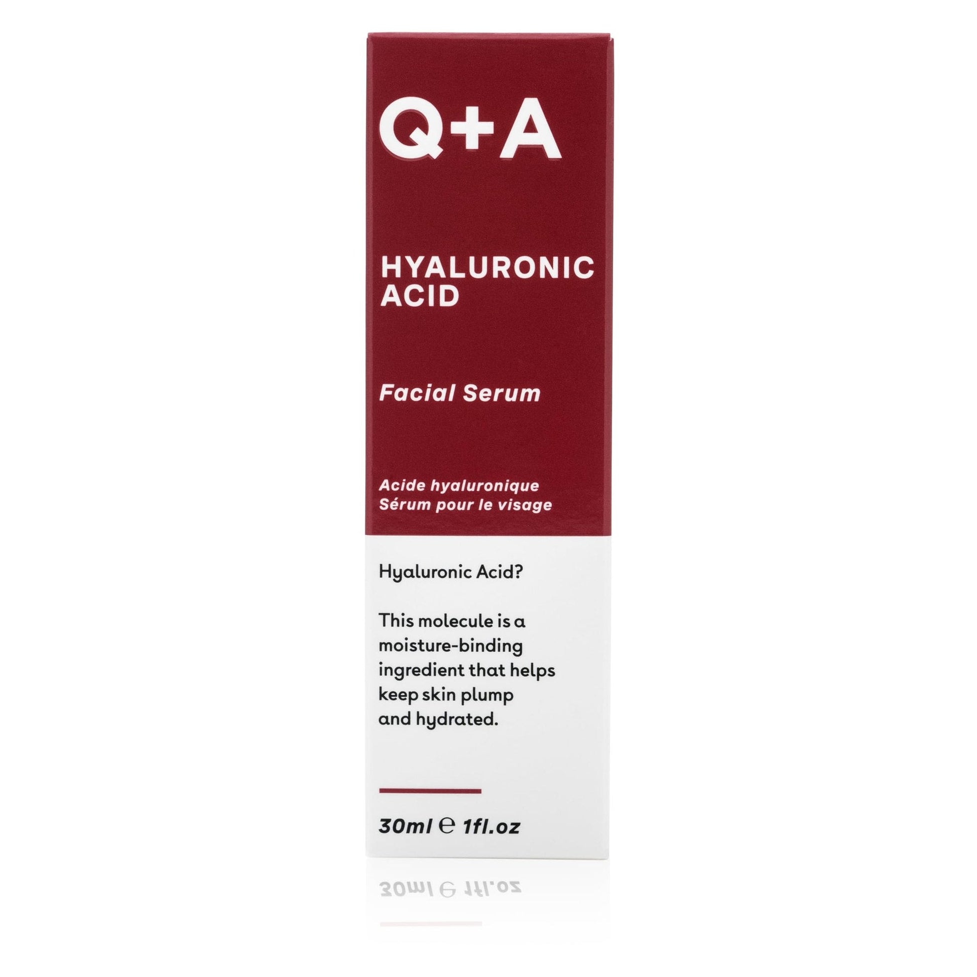 Q+A Hyaluronic Acid Facial Serum (30ml), Natural Hydrating Face Serum, for Plump Skin, Anti Ageing, Fragrance Free, Delivers Deep, Lasting Hydration, Rehydrates and Softens the Skin - Medaid International