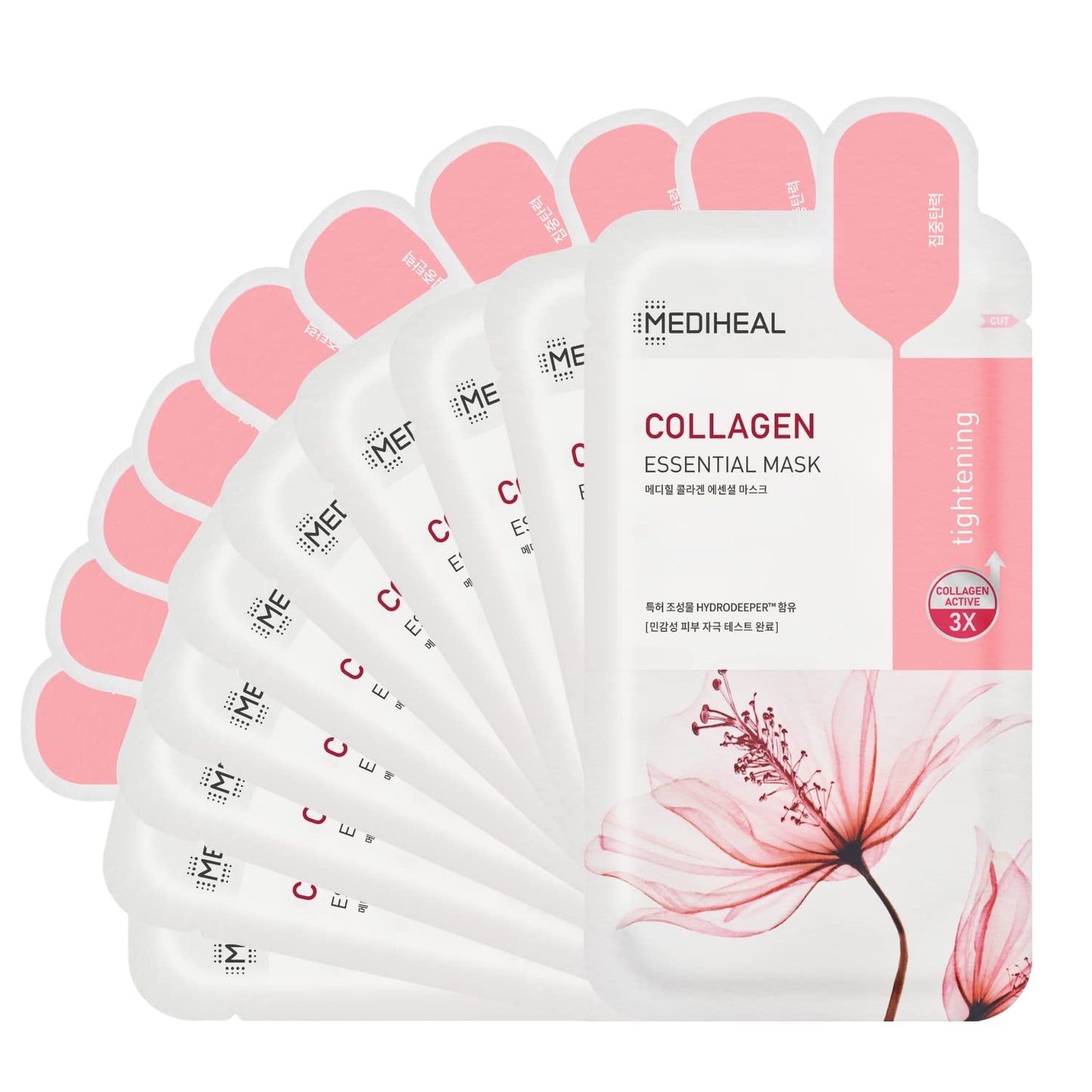 Mediheal Official Best Korean Sheet Mask - Collagen Essential Face Mask 10 Sheets Lifting and Firming For All Skin Types Value Sets - Medaid International