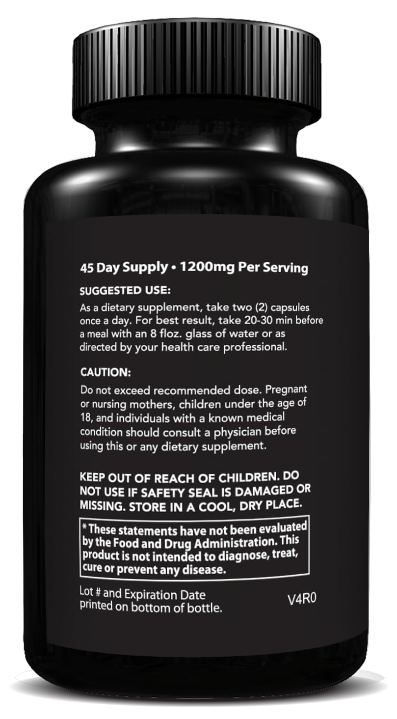 Ultra High Strength Berberine HCL 1200mg Supplements | 90 Vegan Capsules | Organic Berberine Supplement for Metabolic Support and Overall Health | Perfect for Men and Women - Made in USA - Medaid International
