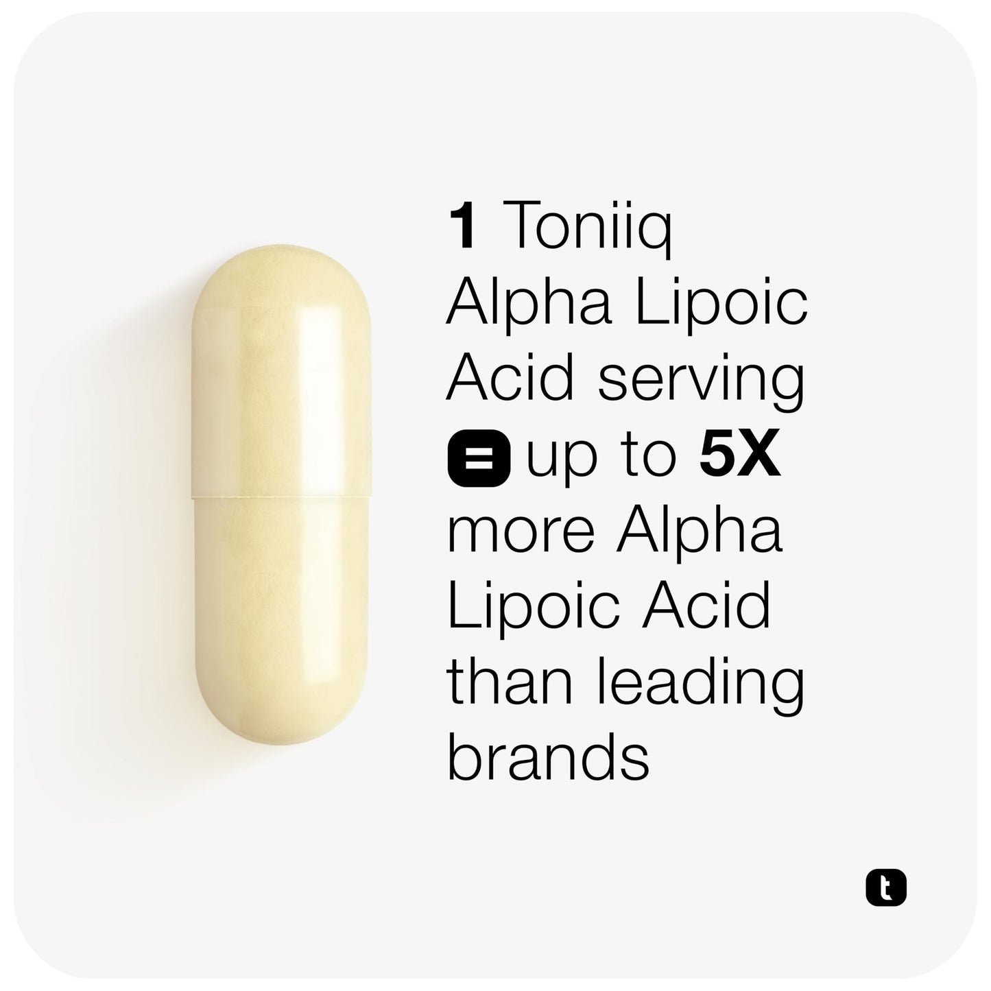 Toniiq 1000mg Ultra High Strength Alpha Lipoic Acid Capsules - Highly Purified 99%+ USP Standard - 120 Capsules ALA Supplement - Medaid International