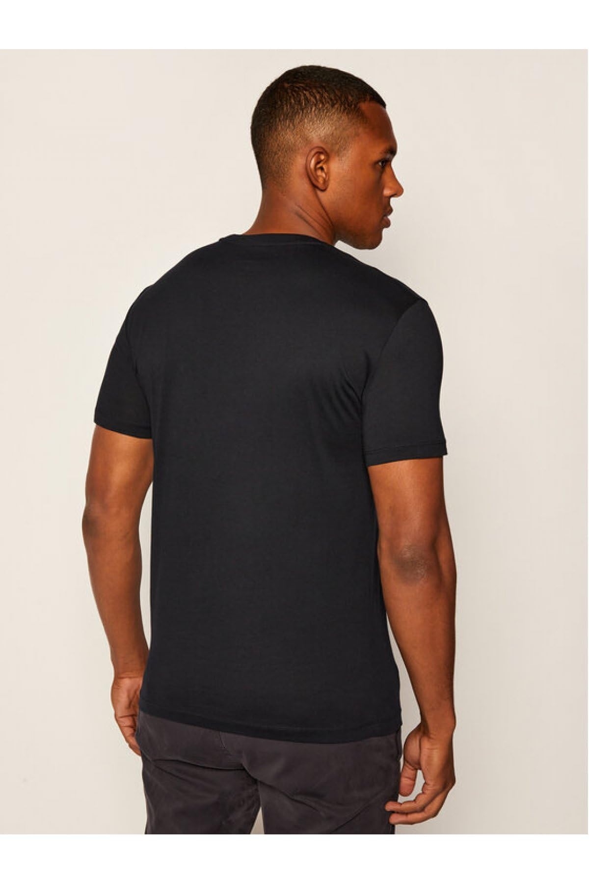Armani Exchange Men's Short Sleeve Milan New York Logo Crew Neck Tee, Navy, Medium - Medaid International
