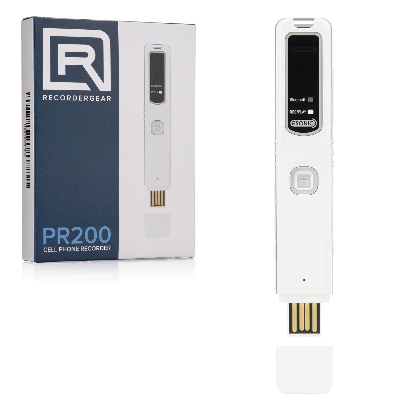 RecorderGear PR200 Cell Phone Call Recording Device, Bluetooth Enabled, iPhone and Android Mobile Recorder - Medaid International