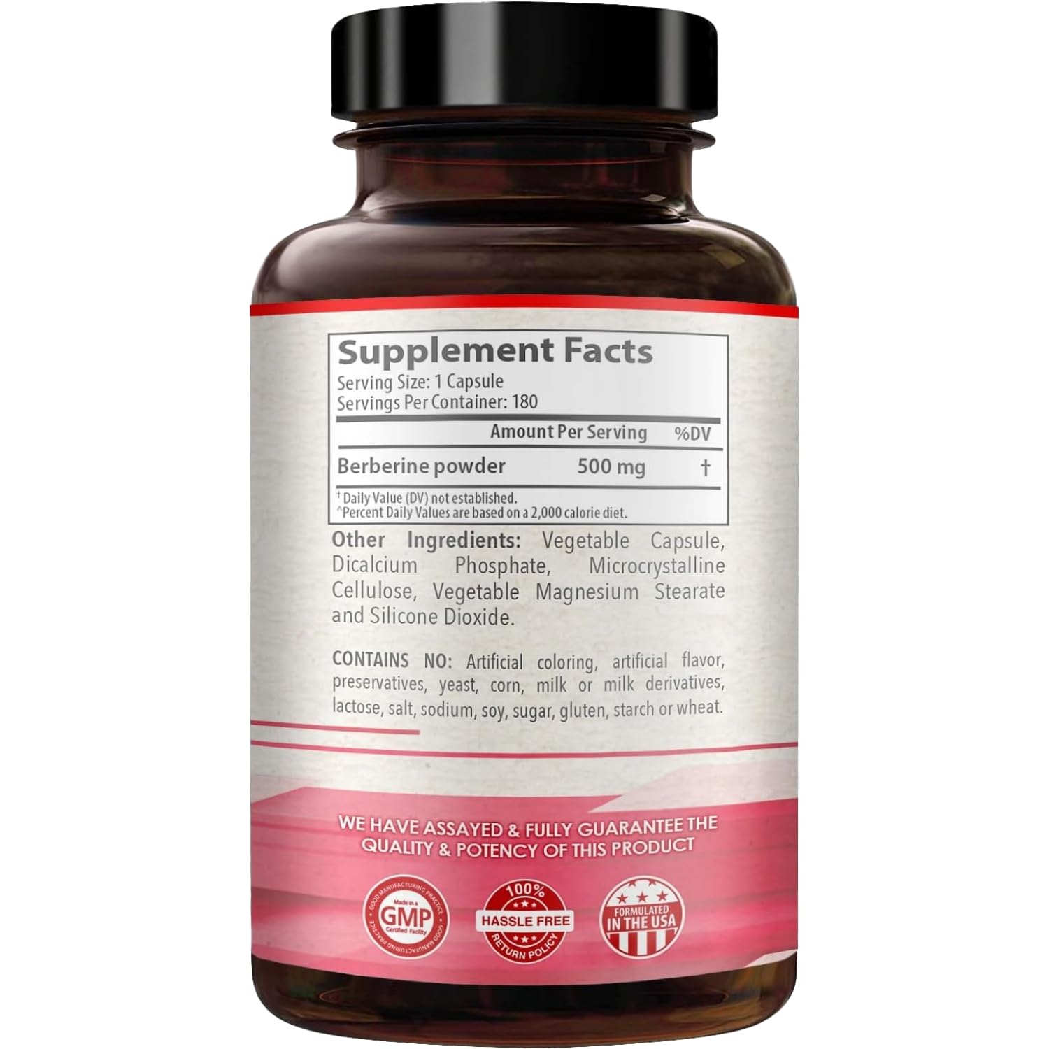 High Strength Berberine Supplement 500mg - Once Daily Potent Berberine 500mg Antioxidant Quercetin Supplement for Heart Aging and Vitality Support - Vegan Friendly & Made in The USA (180 Servings) - Medaid International