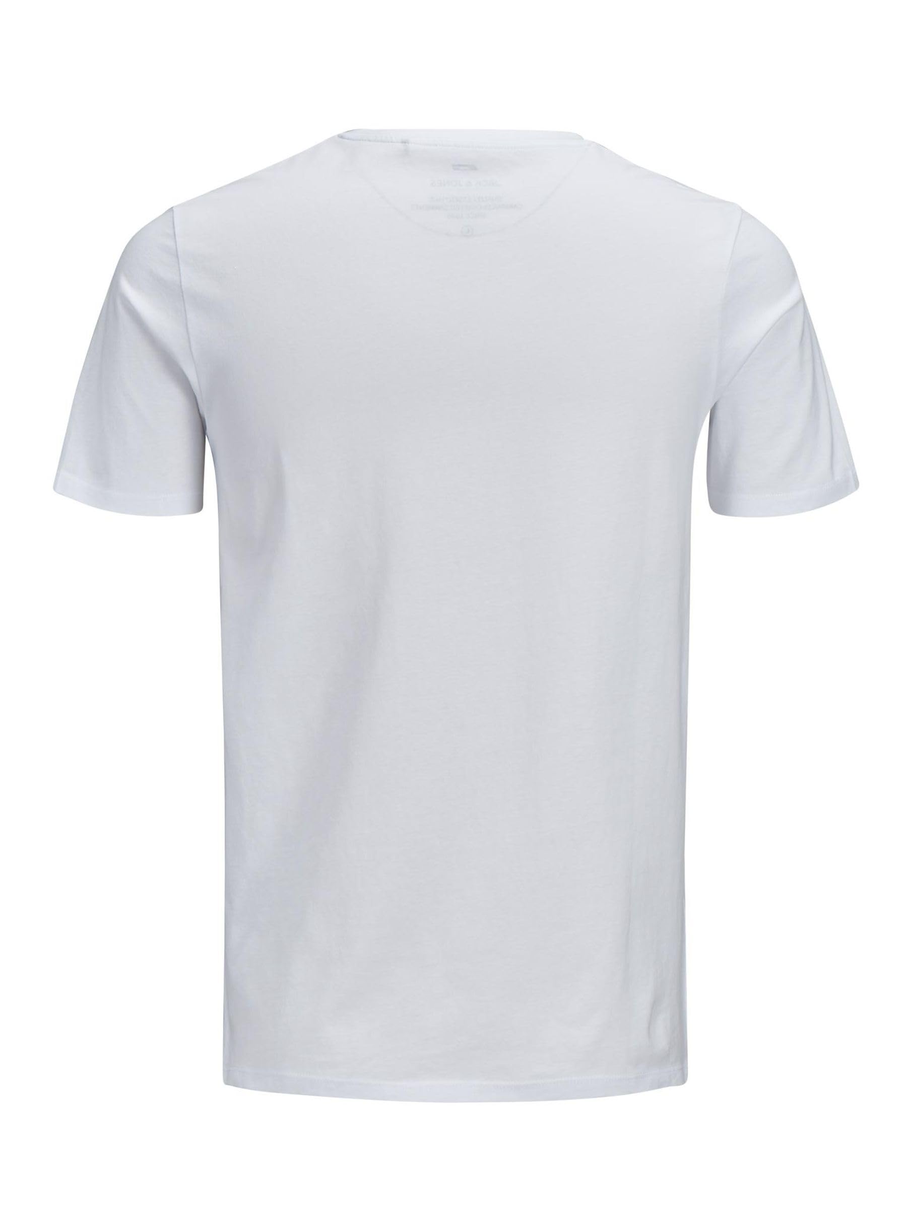 JACK & JONES Mens JJEJOSH TEE SS Crew Neck NOOST-Shirt, White, Large - Medaid International