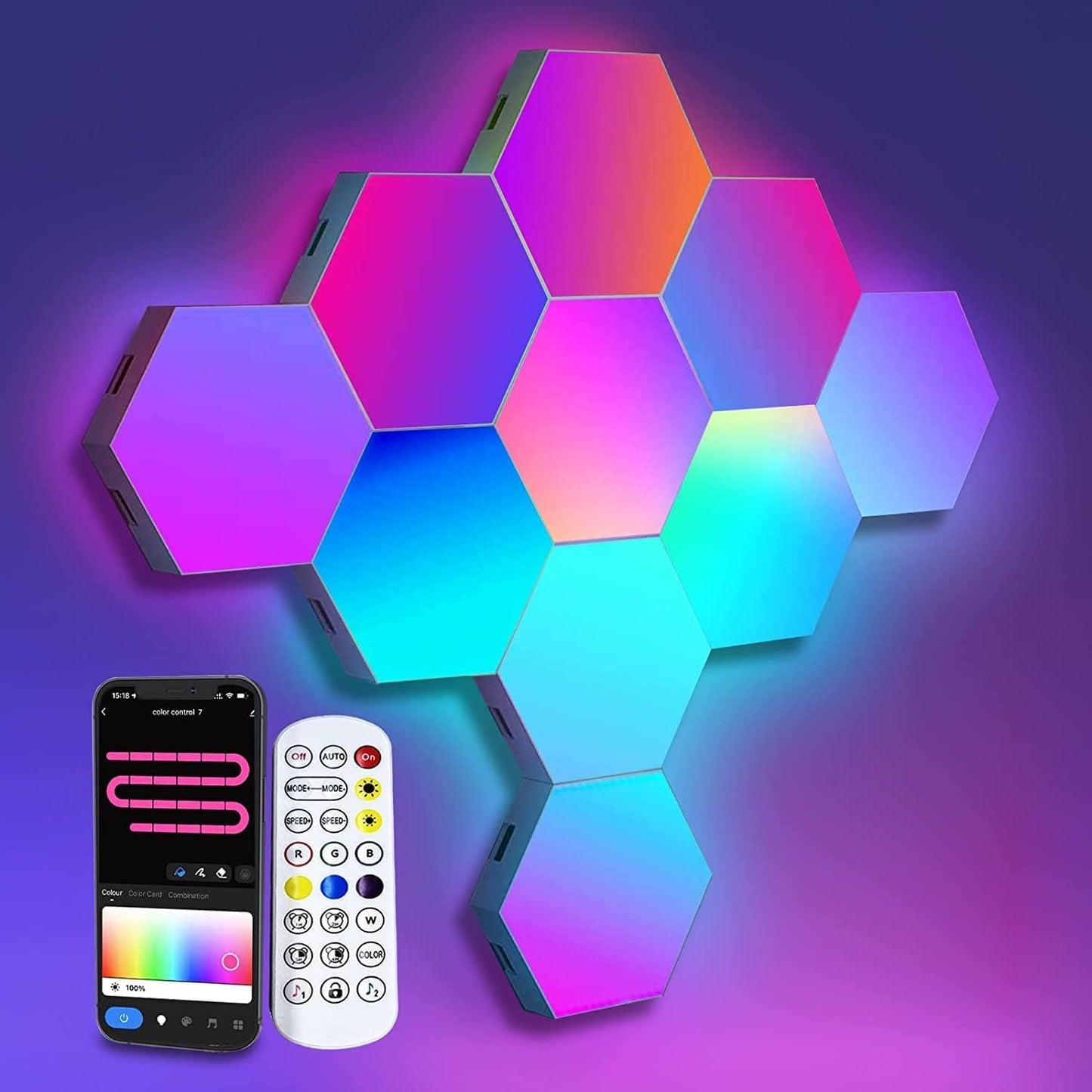 Smart Hexagon LED lights (6 PCS)