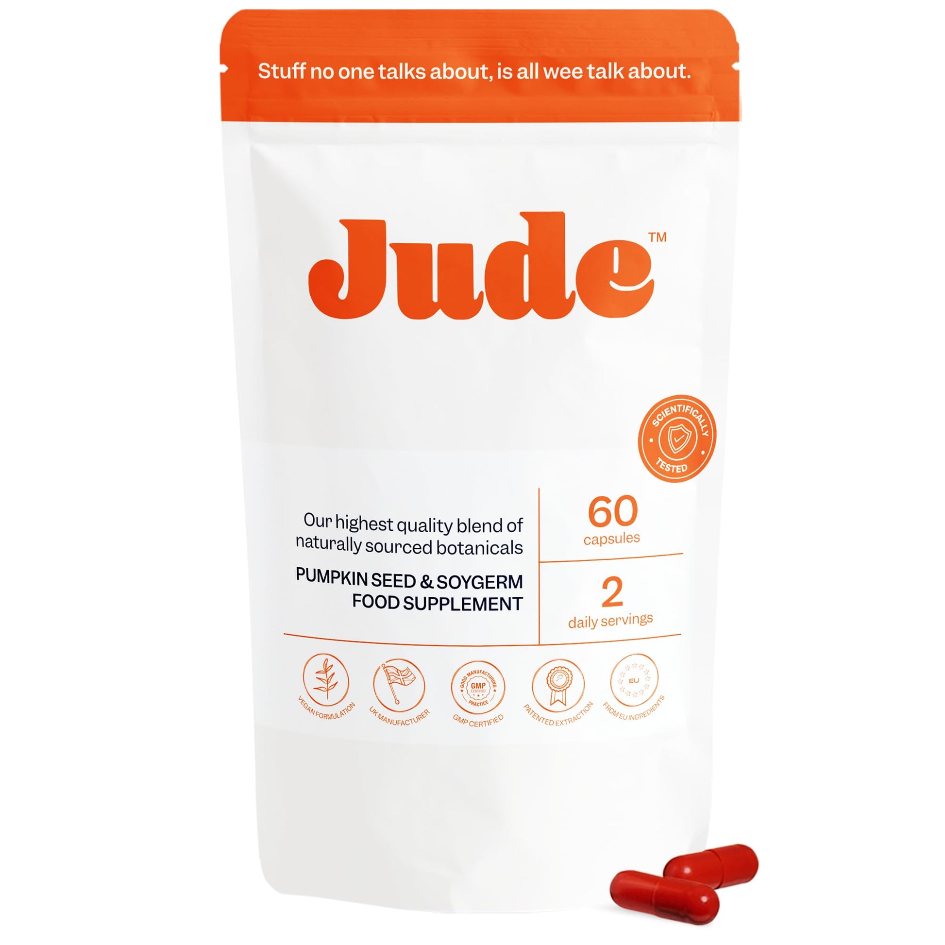 Jude Bladder Control Supplements for Women | Overactive Bladder Support Pills to Reduce Leakage and Incontinence | Go Less for Frequent Urination | 60 Count (1 Month Supply) - Medaid International