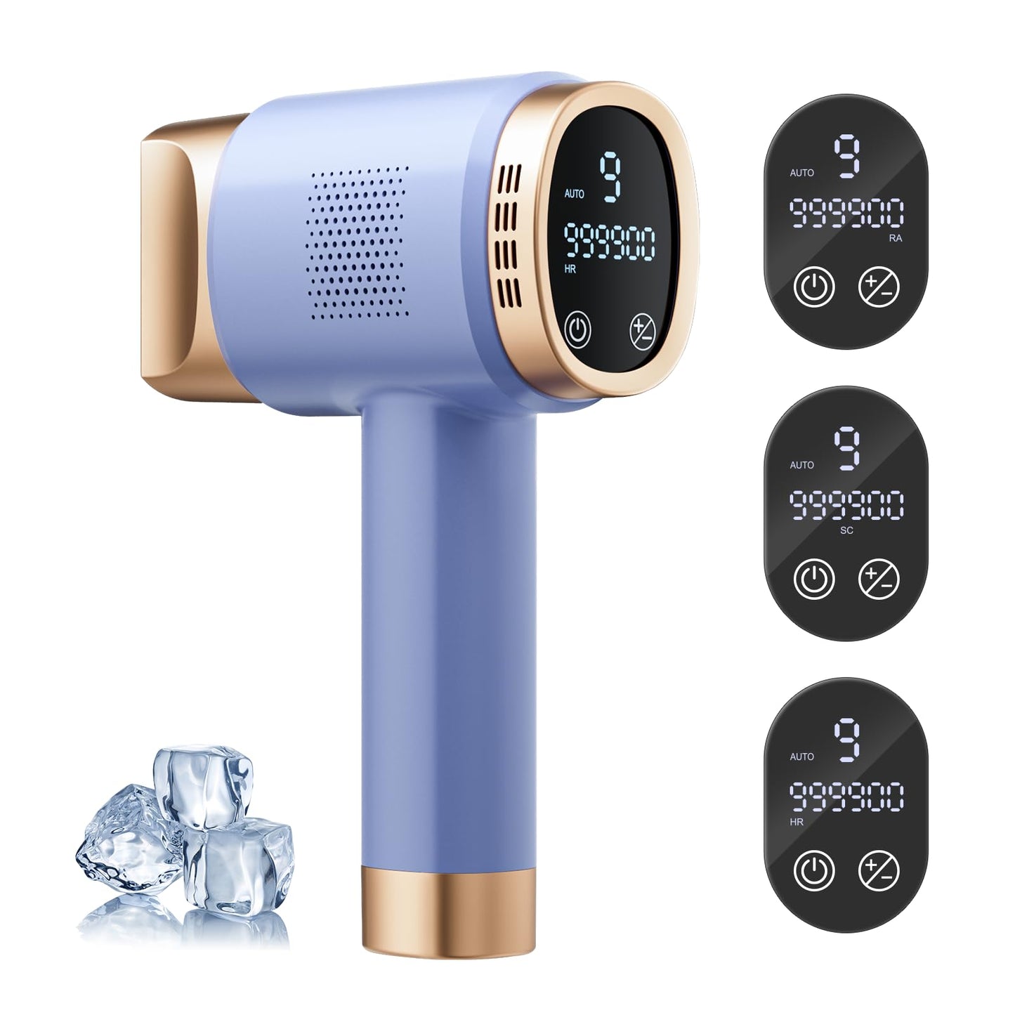 IPL Laser Hair Removal for Women and Men, Sapphire Ice-Cooling Painless, Long-Lasting Result, at Home Hair Removal Device for Legs, Face - Medaid International