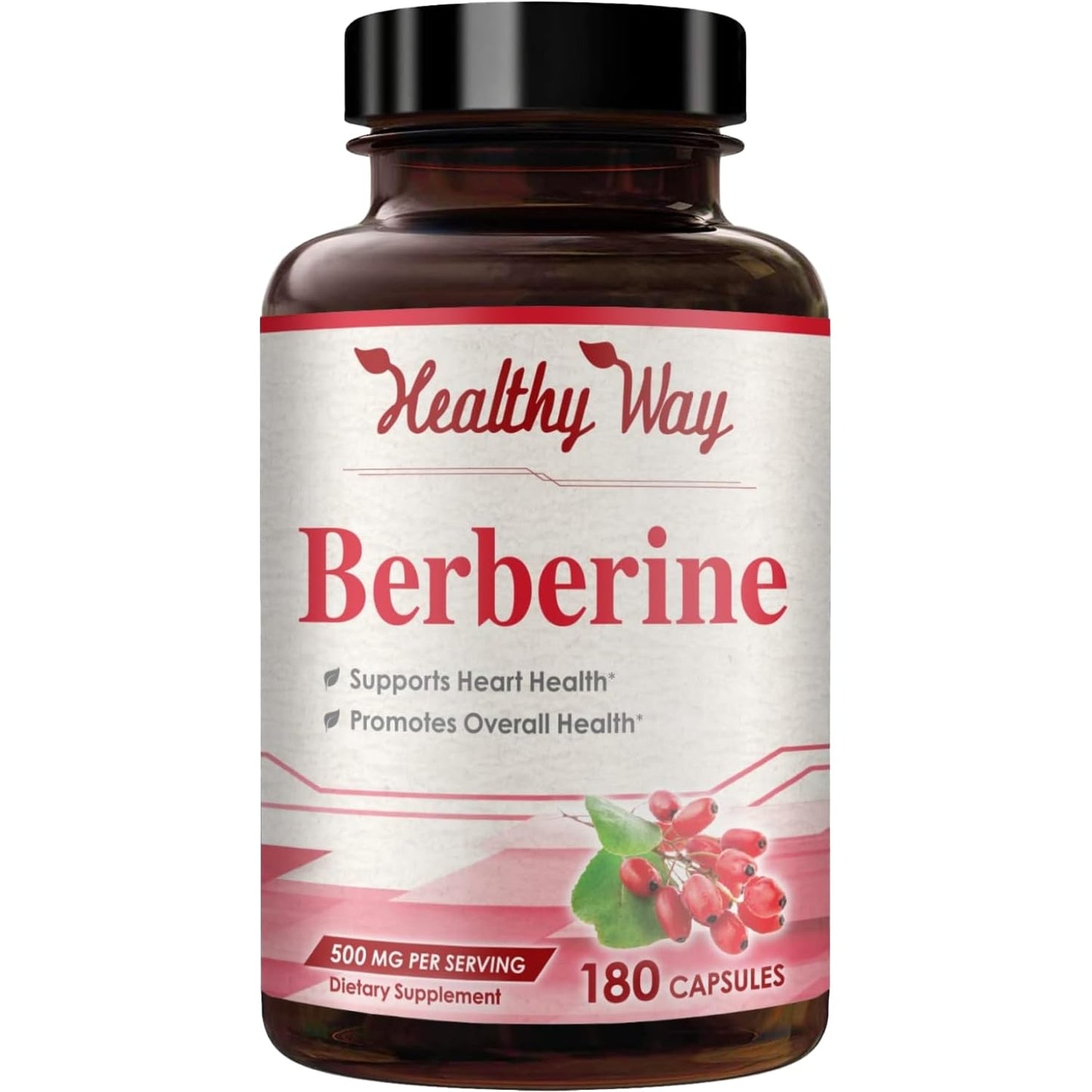 High Strength Berberine Supplement 500mg - Once Daily Potent Berberine 500mg Antioxidant Quercetin Supplement for Heart Aging and Vitality Support - Vegan Friendly & Made in The USA (180 Servings) - Medaid International