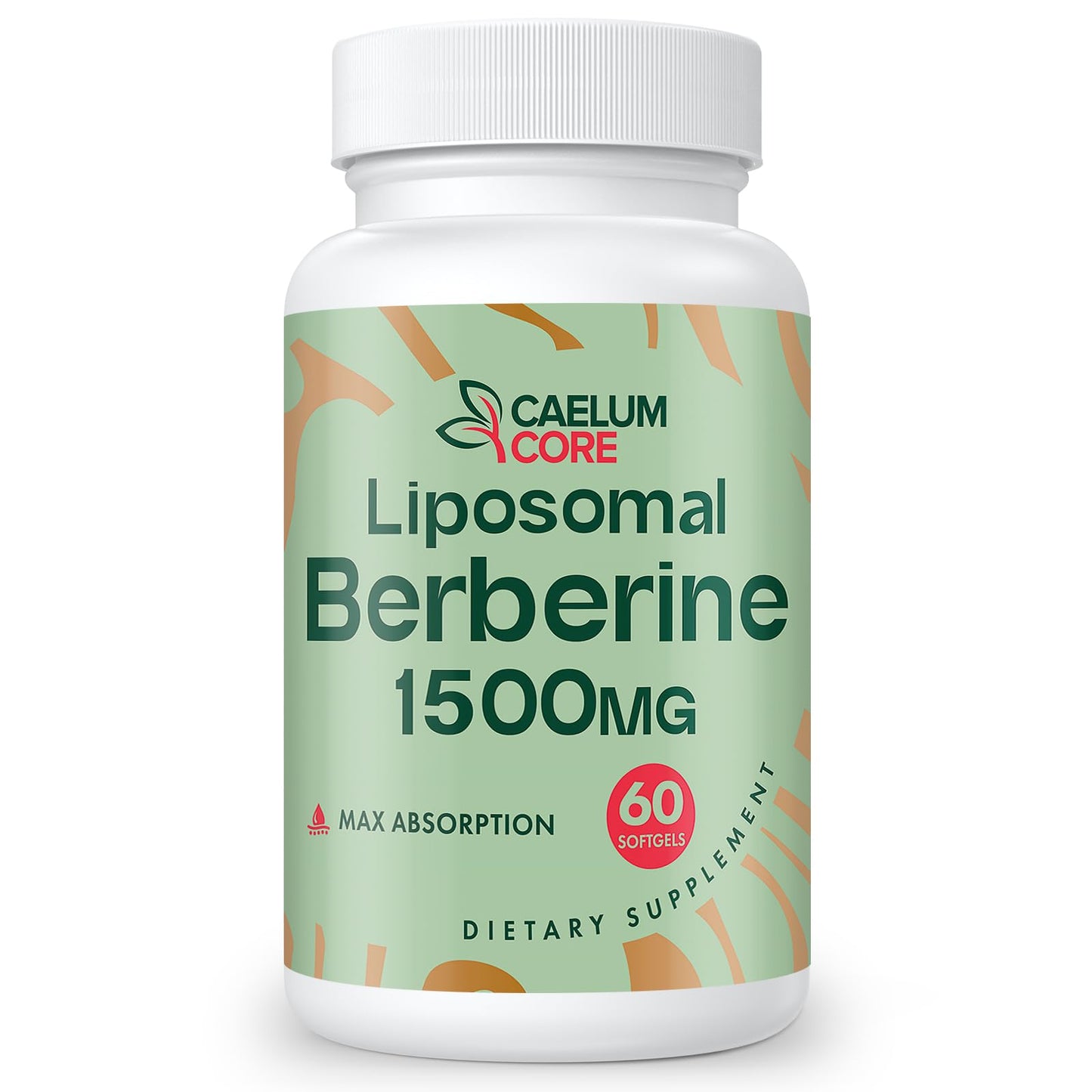 CaelumCore Liposomal Berberine HCL - Berberine 1500mg Activates AMPK, High Bioavailability Berberines Supplement for Women and Men, Supports Body Balance - Medaid International
