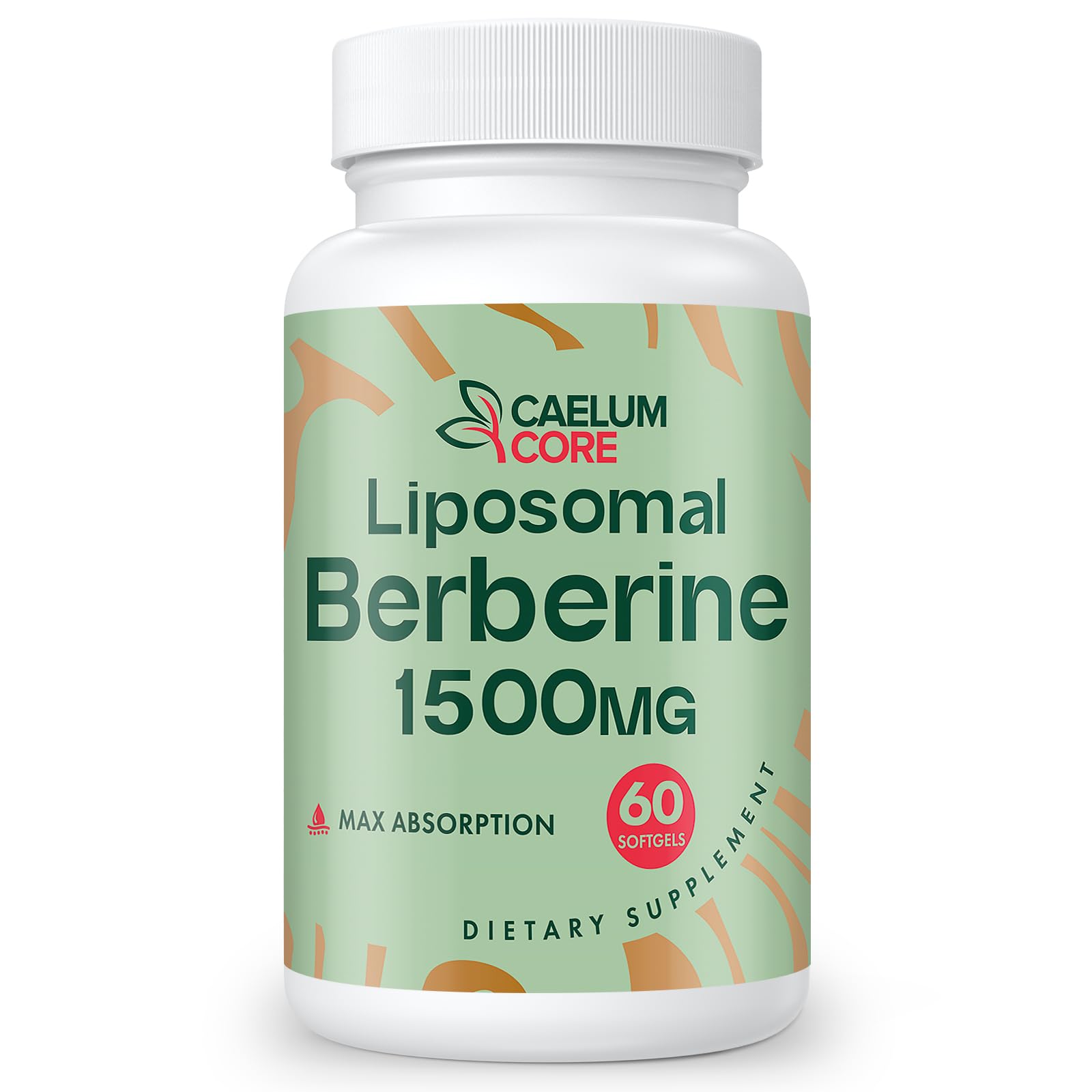 CaelumCore Liposomal Berberine HCL - Berberine 1500mg Activates AMPK, High Bioavailability Berberines Supplement for Women and Men, Supports Body Balance - Medaid International