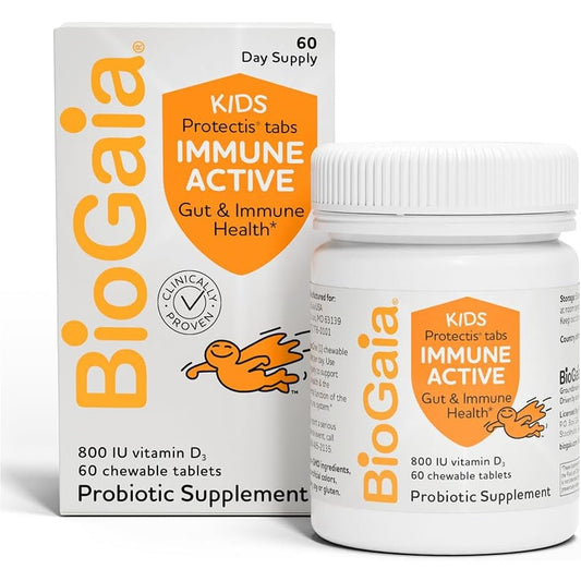 BioGaia Protectis Immune Active Kids Probiotic | Probiotic + Vitamin D | 60 Day Supply - Medaid