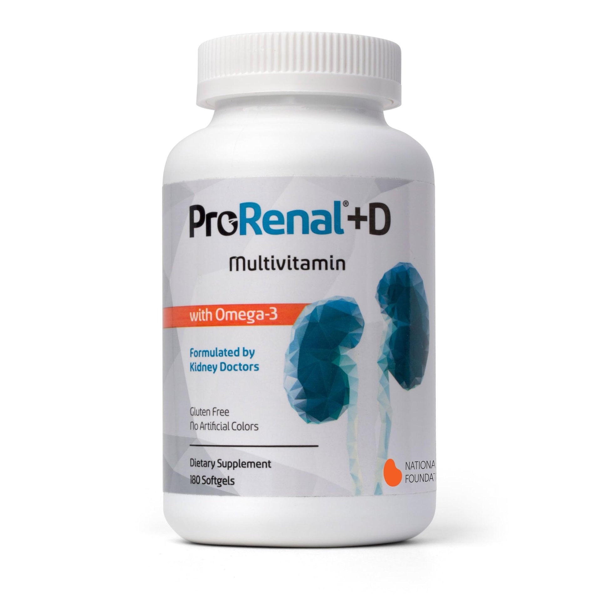 ProRenal+D with Omega-3 Fish Oil Kidney Multivitamin 90-Day Supply - Medaid International