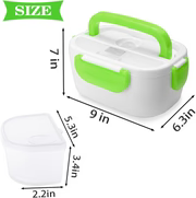 Electric Lunch Box – Portable Food Warmer for Work & Travel - Green