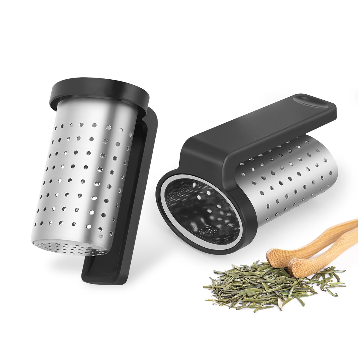 KASTWAVE Tea Infuser, 2Pcs Tea Strainers for Loose Tea, Tea Steeper Diffusers for Loose Tea