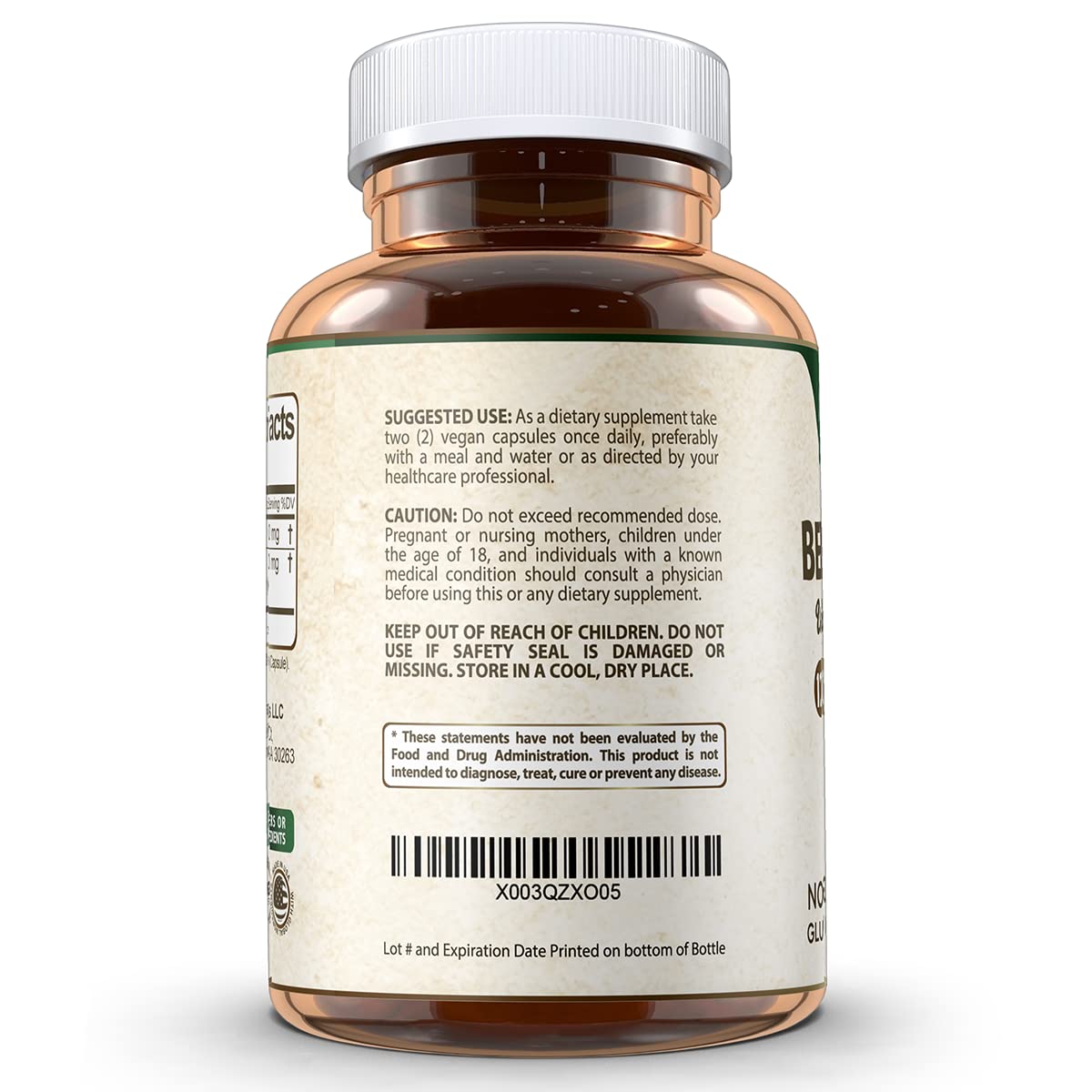 Vegan Labs Berberine HCL 1200MG with Organic Ceylon Cinnamon- 180 Vegan Capsules- Supports Overall Health and Immune System - Medaid International