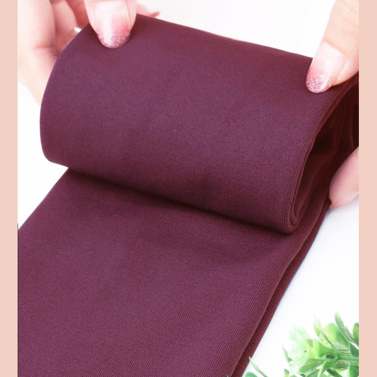 VERO MONTE 1 Pair Womens Opaque Fleece Lined Tights Thermal Pantyhose (WINE) - Medaid International