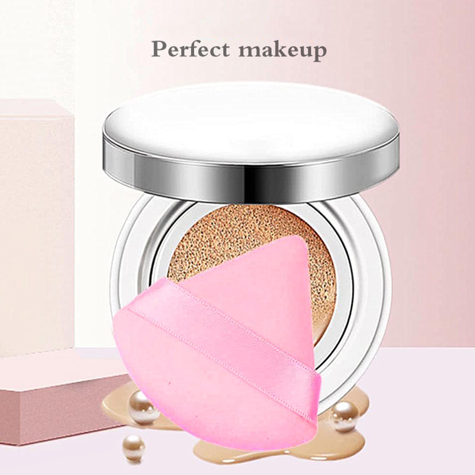 3Pcs Soft Triangle Powder Puff Set, Powder Puffs for Face, Makeup Blenders & Sponges for Foundation, Suitable for Liquid and Cream Cosmetic Makeup Tools (Coffee) - Medaid International