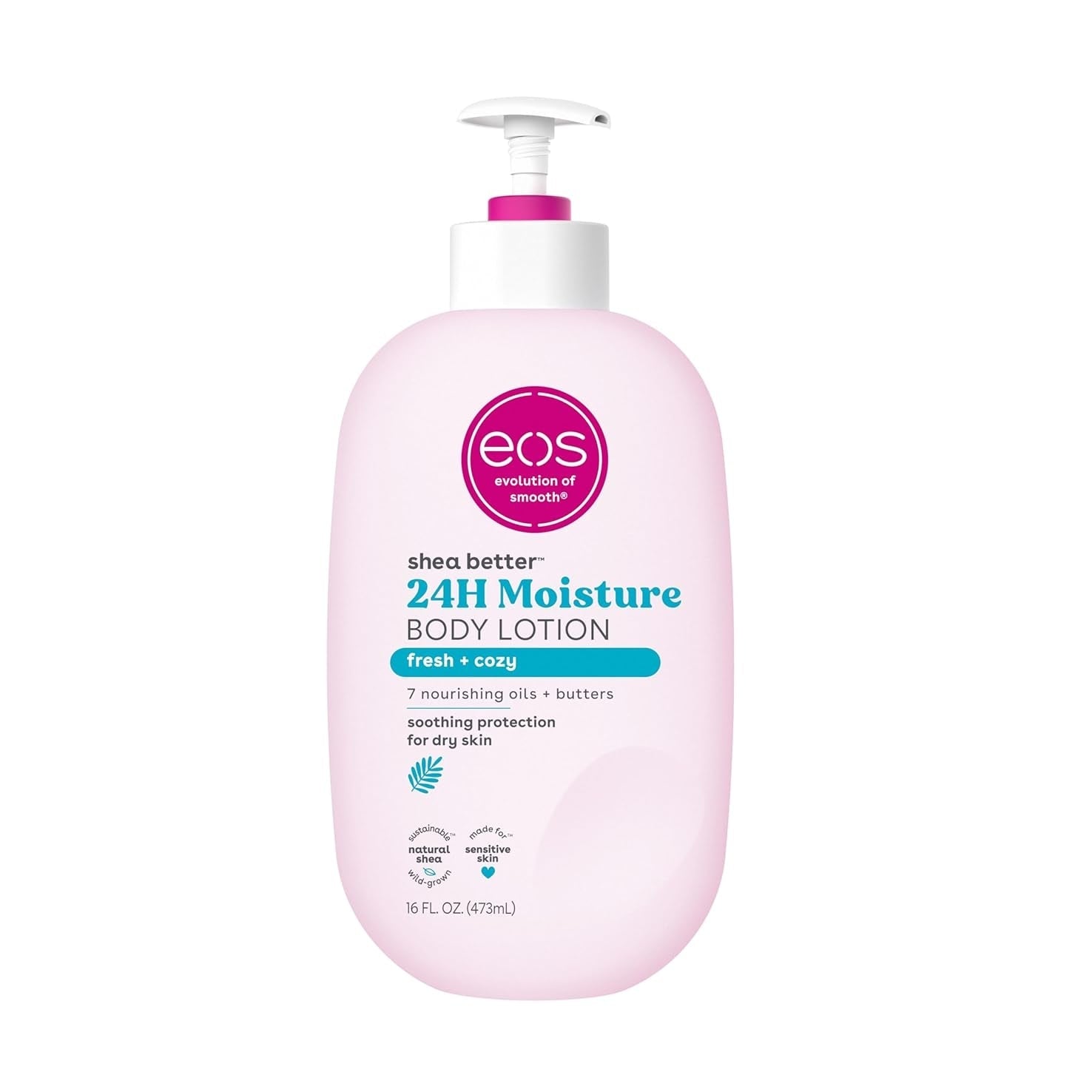 eos Shea Better Body Lotion- Vanilla Cashmere, 24-Hour Moisture Skin Care, Lightweight & Non-Greasy, Made with Natural Shea, Vegan, 16 fl oz - Medaid International
