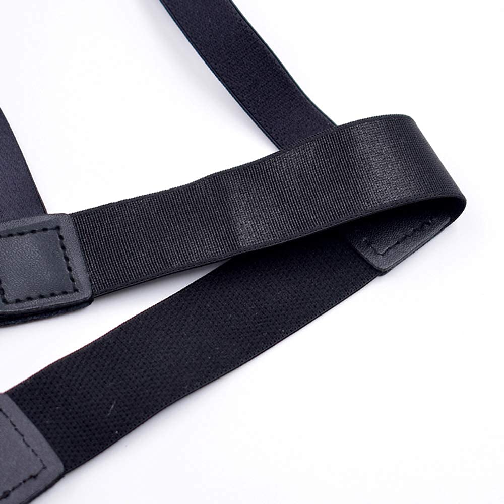 KASTWAVE Men's Shirt Holder Adjustable Elastic Shirt Garter Belt Shirt Holder with Anti-Slip Locking Clip Holder for Shirt Pleating and Fixing the Position of Men's Shirts