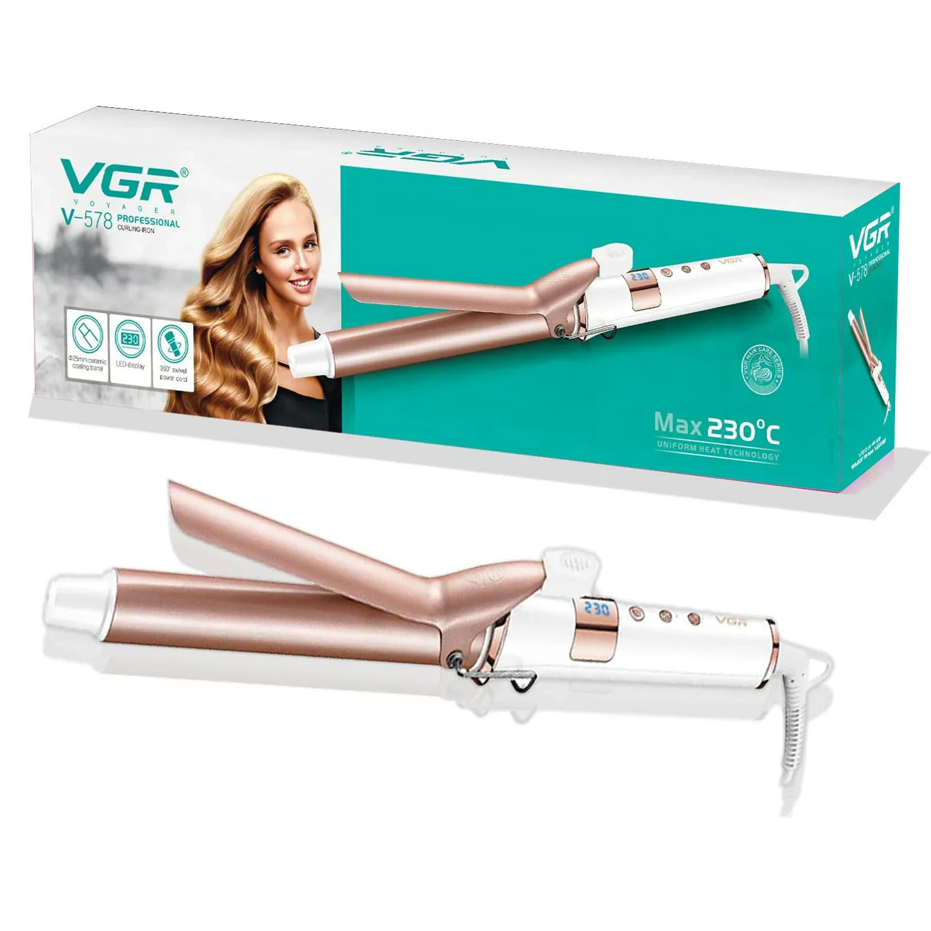VGR Professional Hair Curling Iron V578