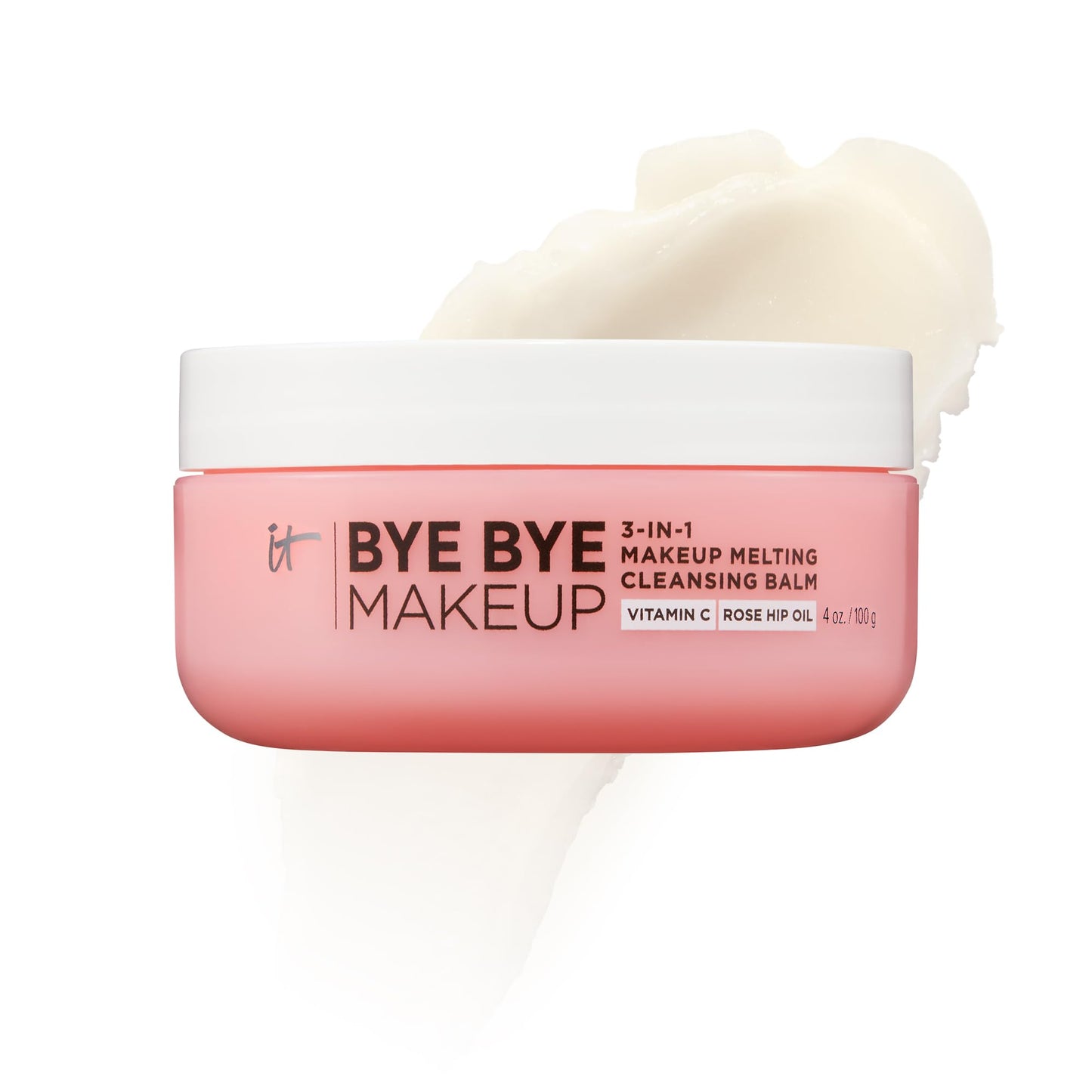 IT Cosmetics Bye Bye Makeup Cleansing Balm - 3-in-1 Makeup Remover, Facial Cleanser & Hydrating Facial Mask - With Vitamin C, Ceramides, Shea Butter & Rosehip Oil - 4 oz - Medaid International