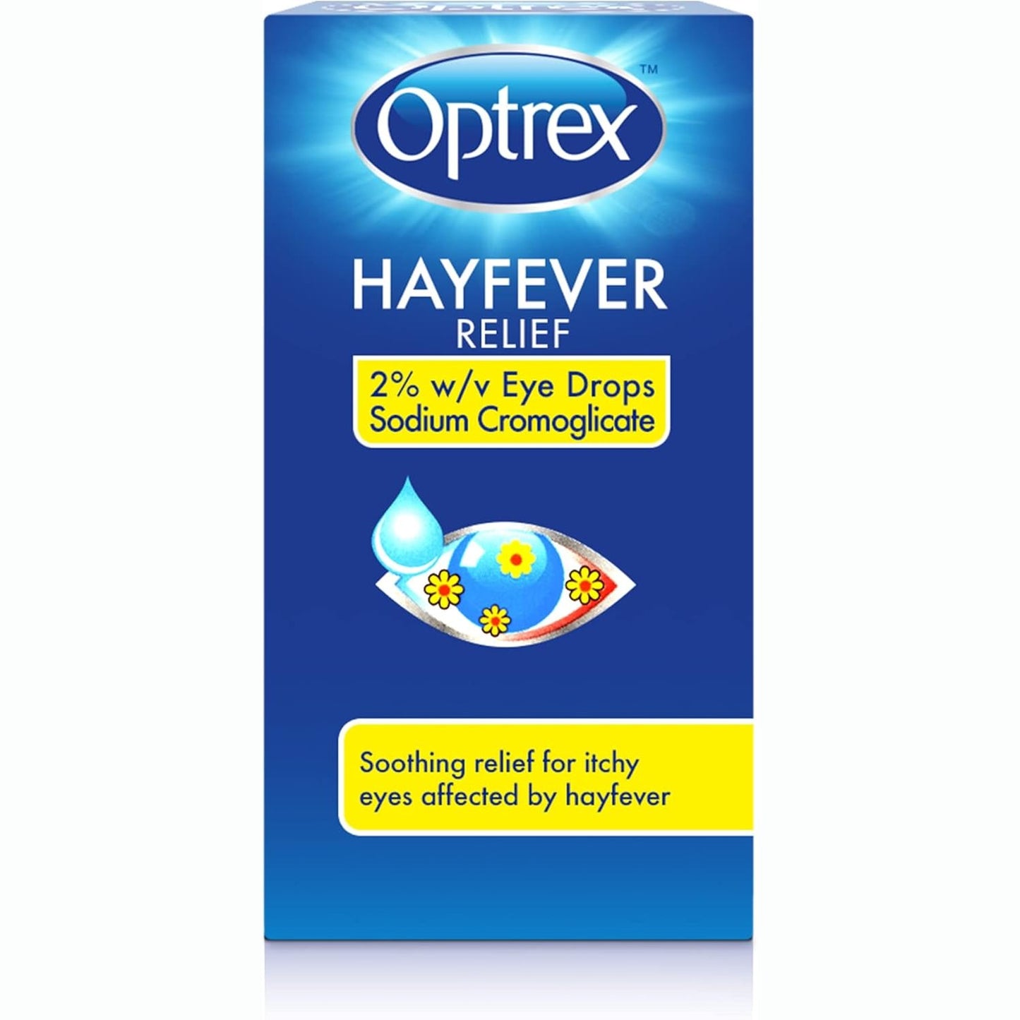Optrex Hayfever Relief, 2% w/v Eye Drops Sodium Cromoglicate, Clinically Proven, 10ml each, Relieves Symptoms of Eye Allergy, Works Instantly - Medaid International
