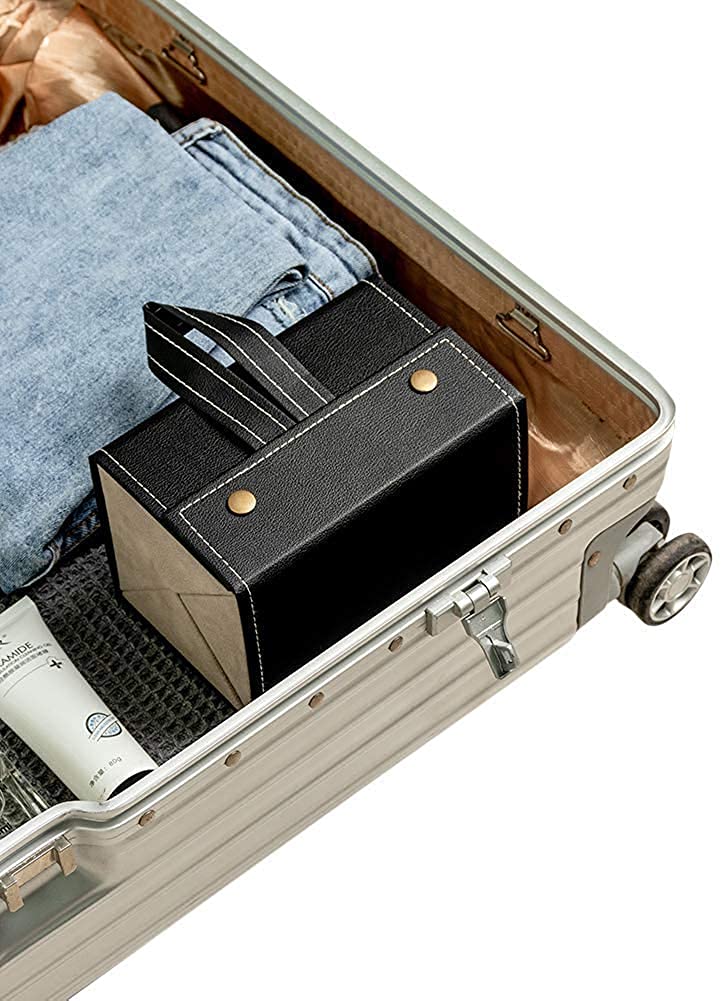 KASTWAVE Multi-slot Travel Sunglasses Case -Portable Glasses organizer For Storage & Display Travel Case (4 Slots Black)