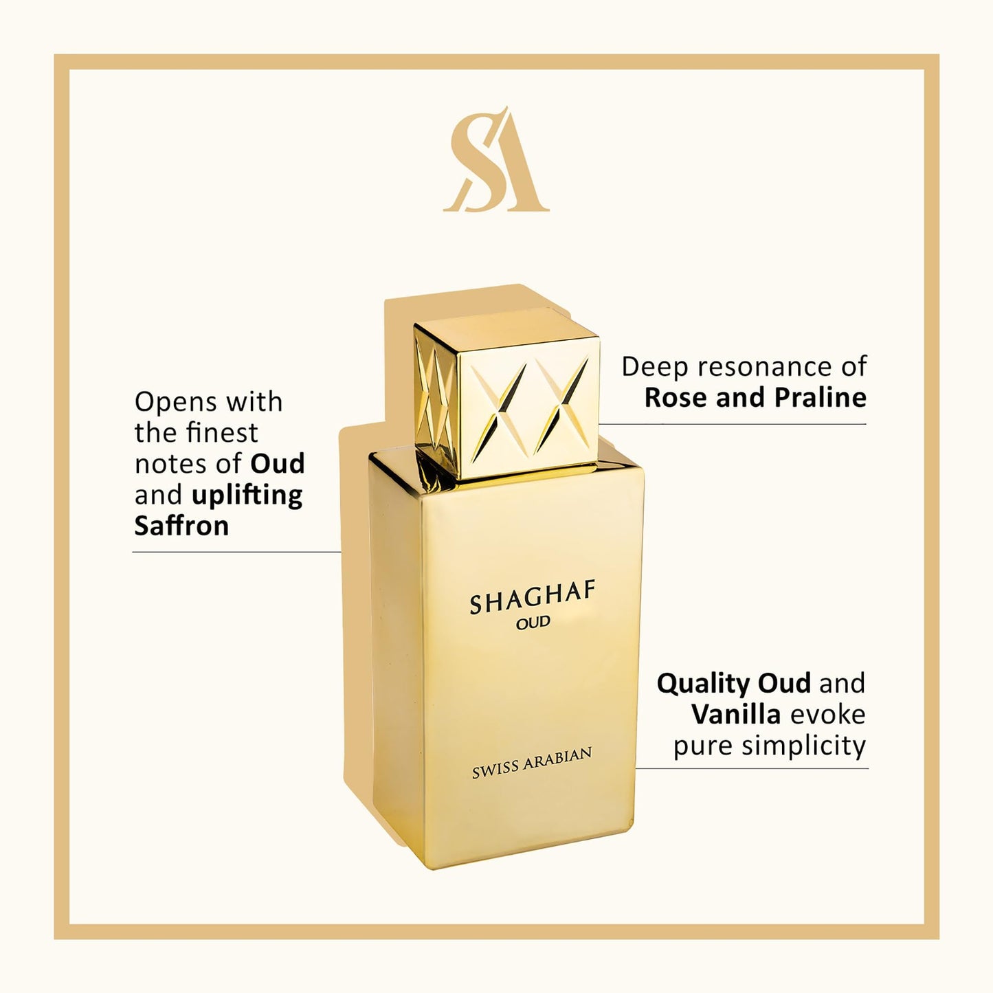 Swiss Arabian Shaghaf Collection - Arabian Perfume Gift Set for Women and Men - Includes Shaghaf Oud, Shaghaf Men and Shaghaf Oud Aswad - 3 pc - Medaid International
