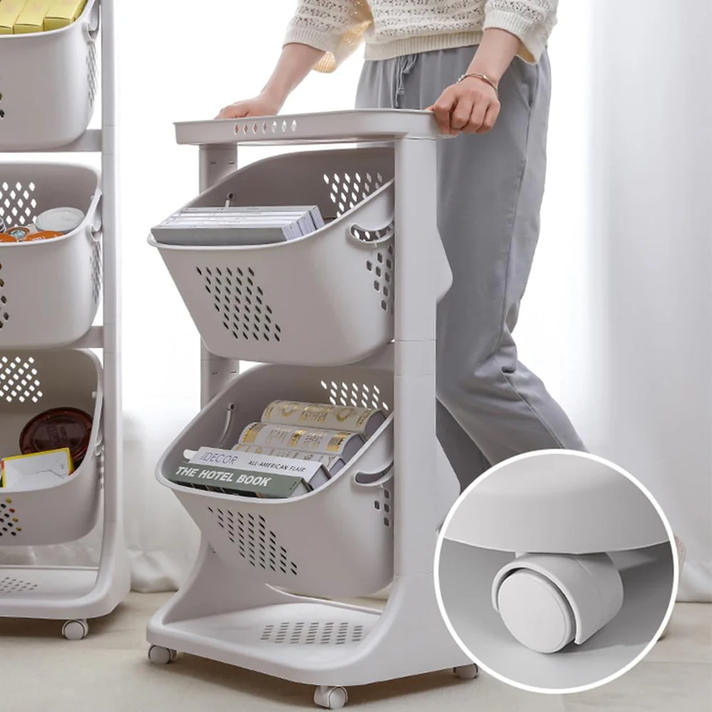 Portable Stackable Storage Baskets 2 Layer - Medaid International