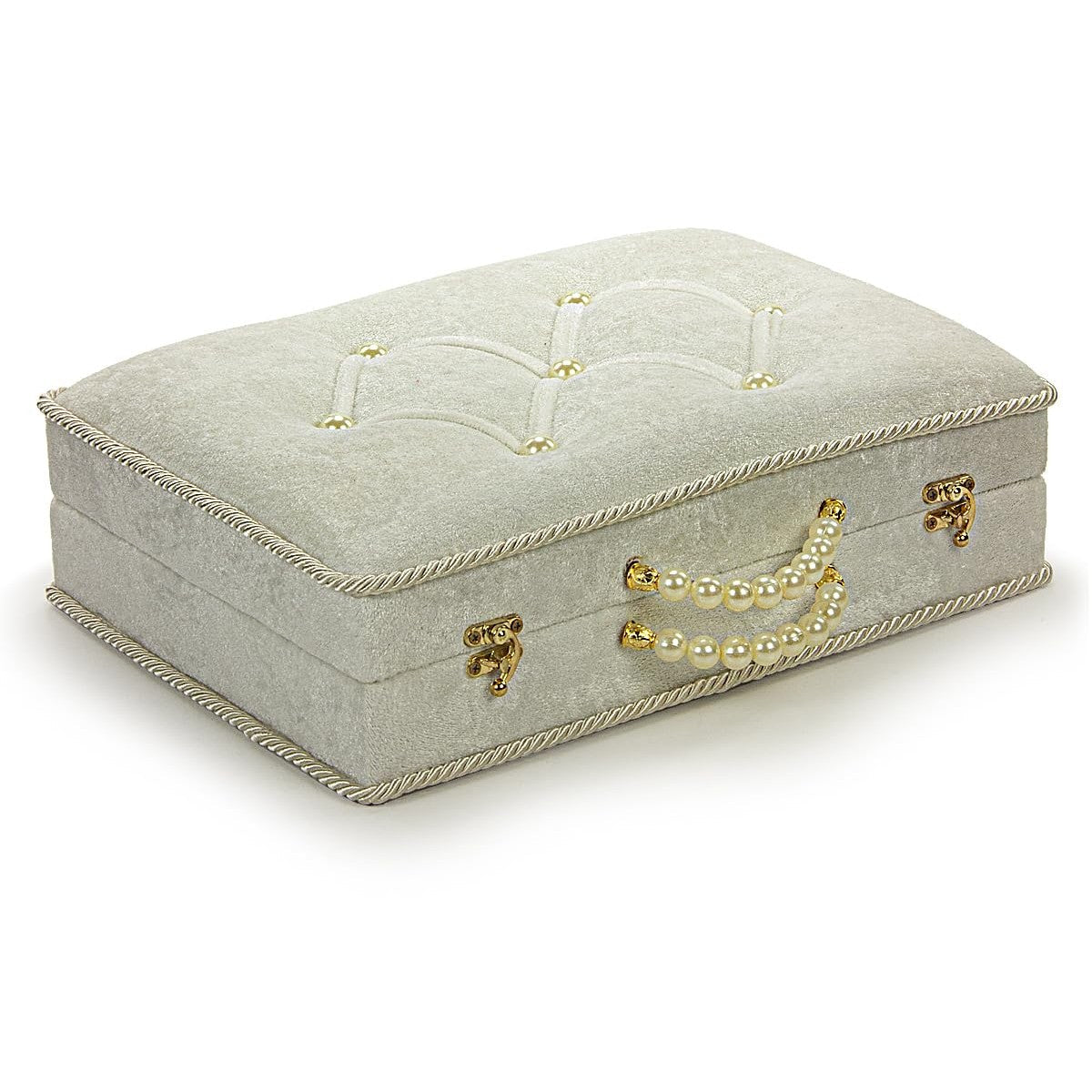 ihvan online Muslim Prayer Rug Set, Islamic Dowry Gift Box for Men & Women, Shawl, Kufi Hat, Digital Beads Counter, Quran Gift, Elegant Islamic Gifts Set for Ramadan & Eid & Wedding, White - Medaid International