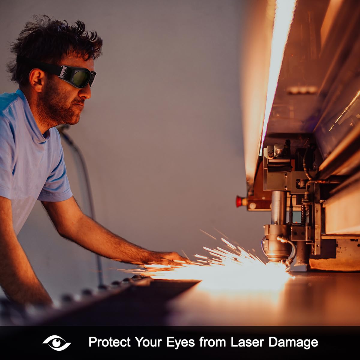 Dubofu Laser Safety Glasses Eye Protection Goggles for 200nm-450nm/ 800nm-2000nm/1064nm Wavelength, Laser Engraver Laser Cutting Protective Glasses, Fiber Laser - Medaid International