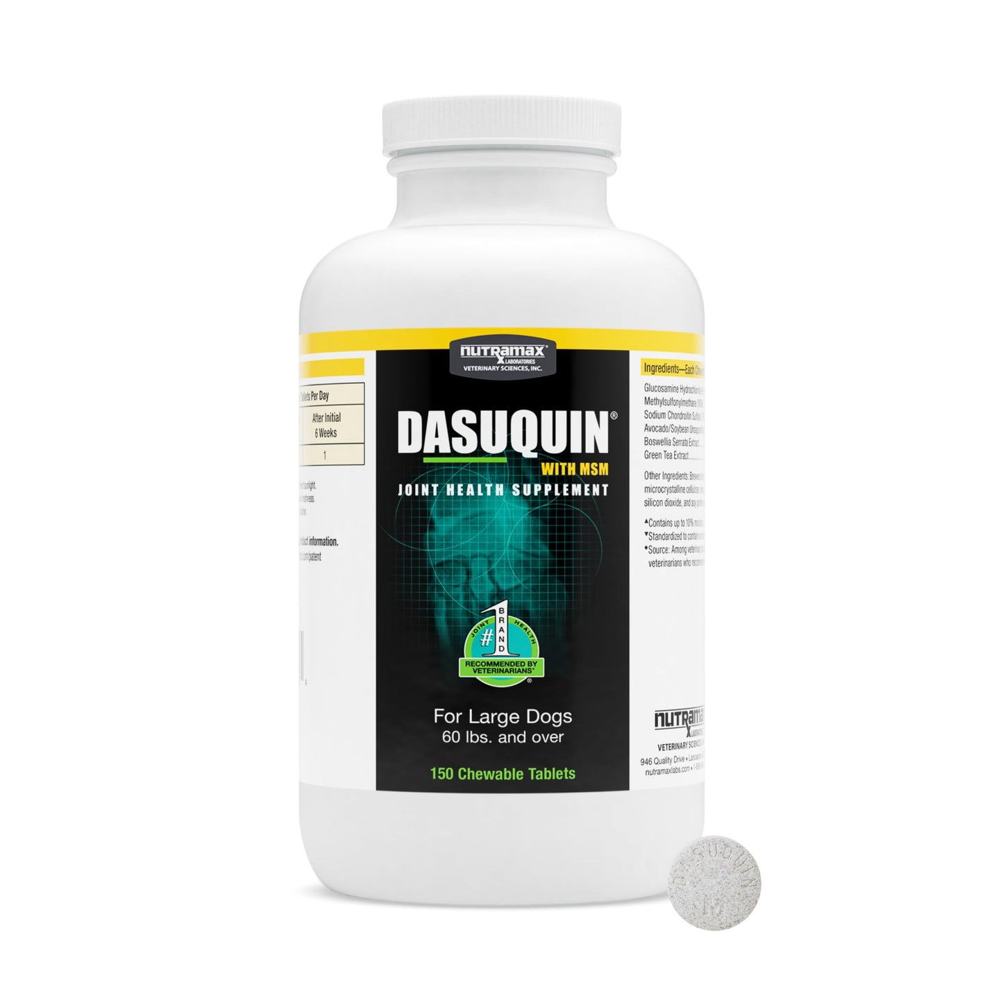 Nutramax Dasuquin with MSM Chewables, Large Dog, 150 Count