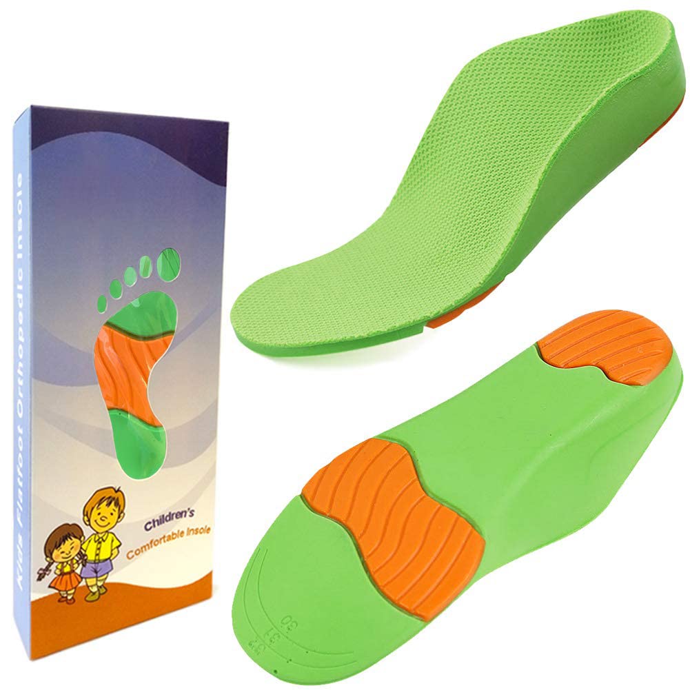 KASTWAVE Kids Orthotic Insoles - Arch Support Foam Inserts for Flat Feet & Plantar Fasciitis Relief, High Cushioning for Children (Sizes 36-39)