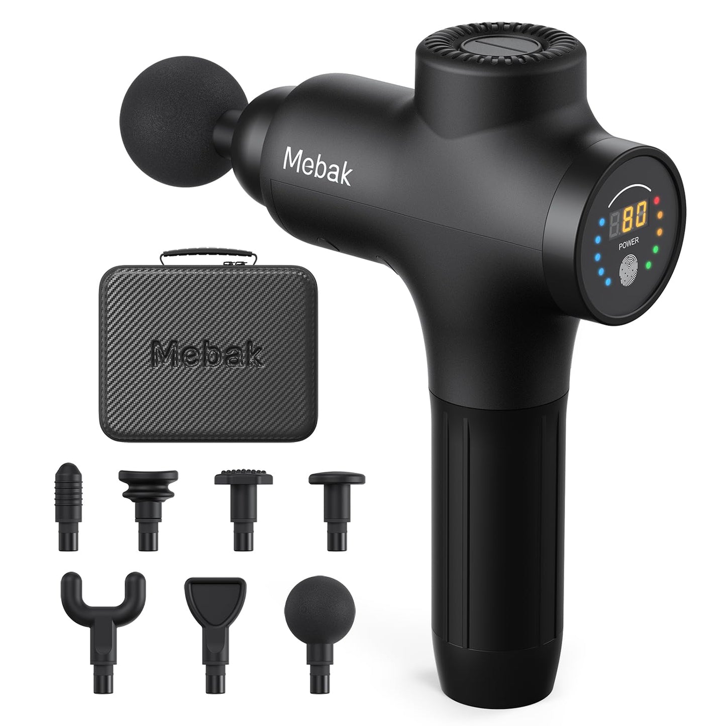 Mebak 3 Massage Gun, Massage Gun Deep Tissue for Athletes, Professional Muscle Percussion Massager, Massager for Shoulder Leg Back Body Pain Relief, Quiet Portable Sport Tool, Gifts for Him - Medaid International