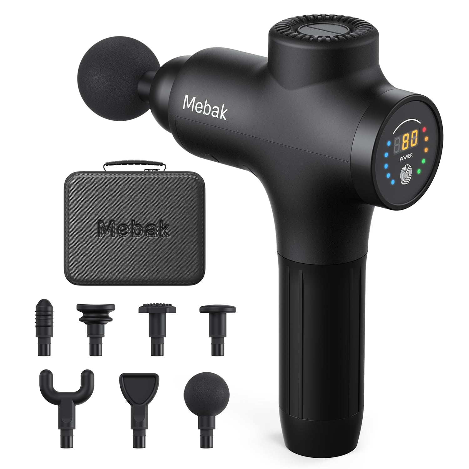 Mebak 3 Massage Gun, Massage Gun Deep Tissue for Athletes, Professional Muscle Percussion Massager, Massager for Shoulder Leg Back Body Pain Relief, Quiet Portable Sport Tool, Gifts for Him - Medaid International