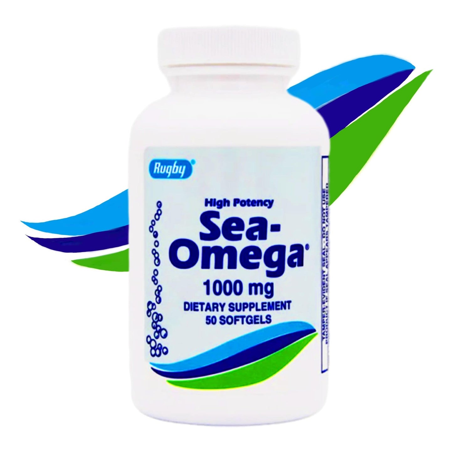 1000mg Natural Hiccupsless Fish Oil Concentrate by Rugby Sea Omega 3 Made in USA for Men/Women,50 Rapid Release Softgels,EPA 300mg,DHA 200mg,Fatty Acid Supplements for Brain/Eye/Heart/Hair/Skin Health - Medaid International