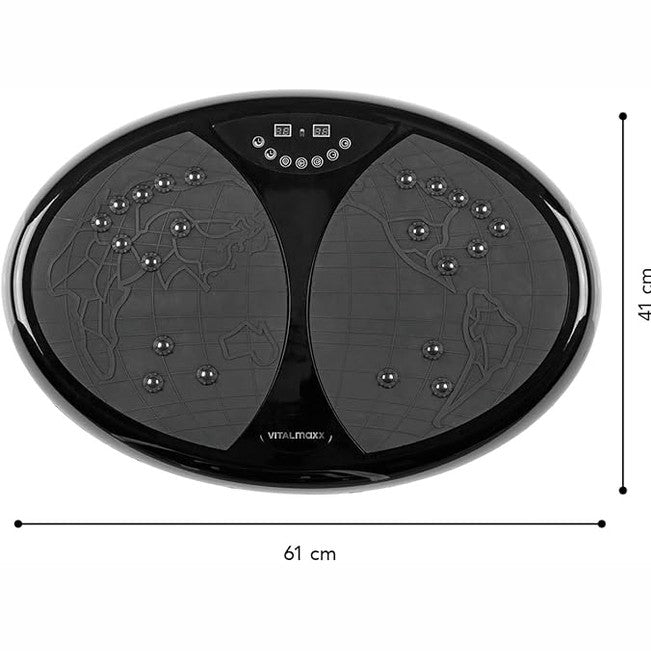 VITALmaxx Black Vibration Plate – 99 Levels, 10 Programs, Made in Germany