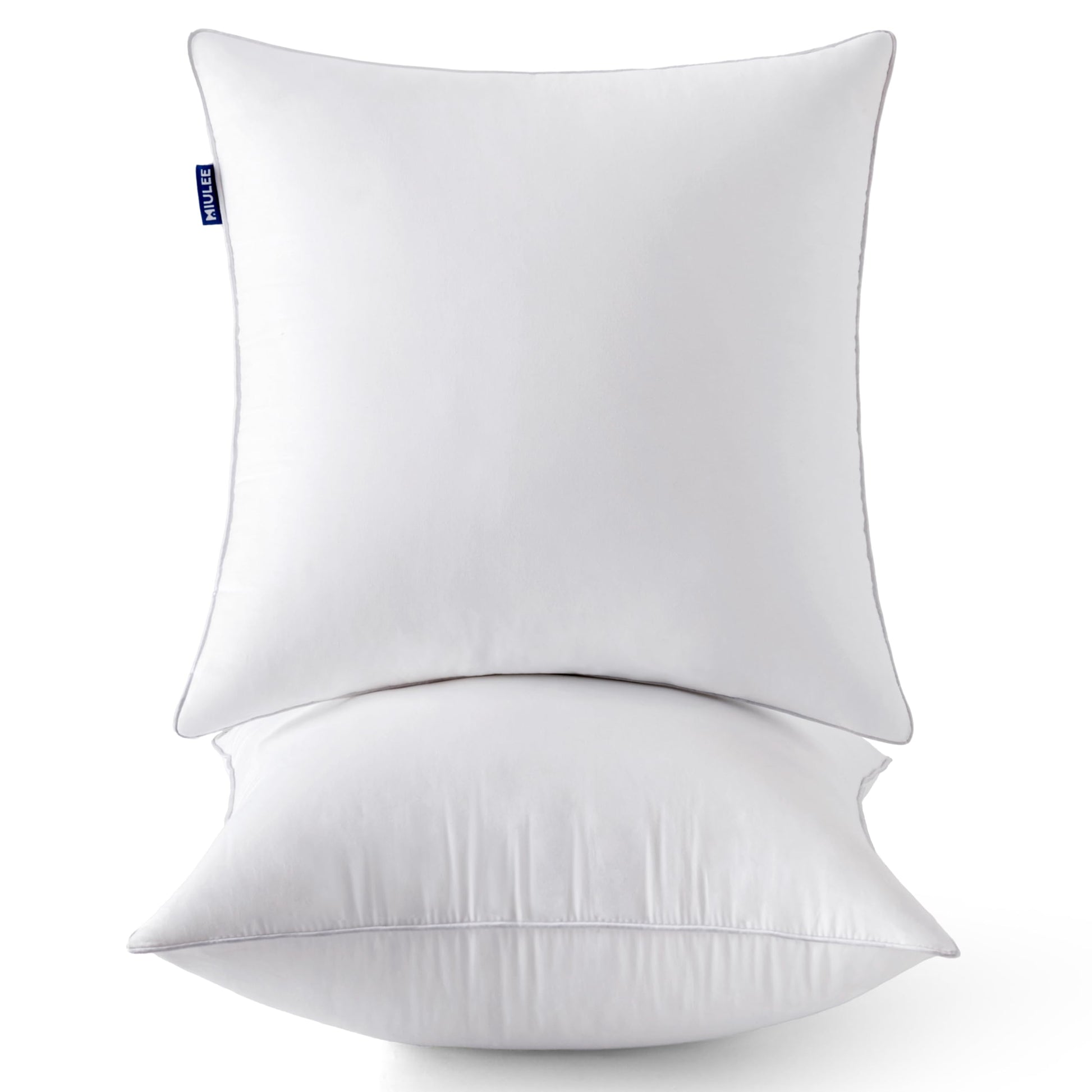 MIULEE 20 x 20 Pillow Inserts (Set of 2) -Throw Pillows for Couch Sofa with 100% Cotton Covers - Medaid International