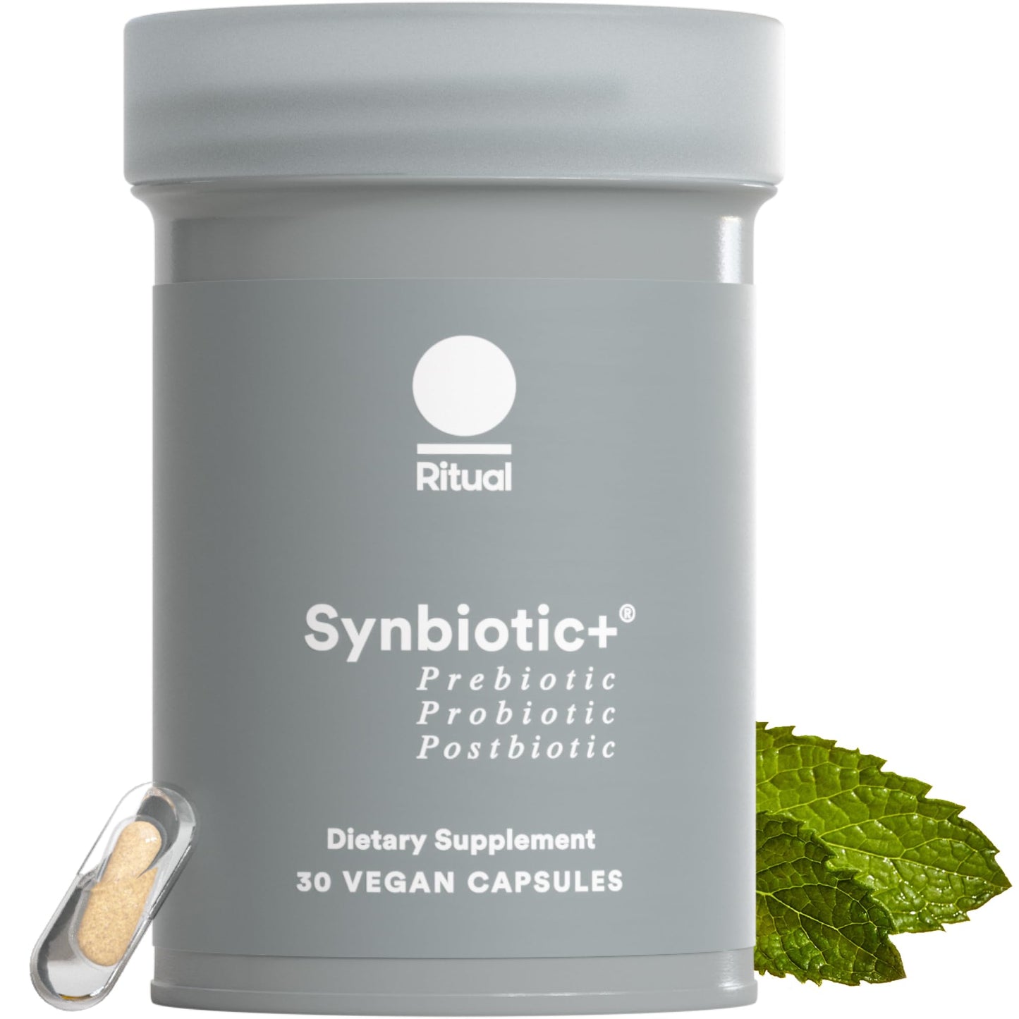 Ritual Synbiotic+ Probiotic, Prebiotic, Postbiotic, 3-in-1 Supplement for Gut Health and Digestive Support, Regularity, Bloat, Immune, Vegan Delayed-Released Daily Capsule, Women and Men, 30 Day - Medaid International