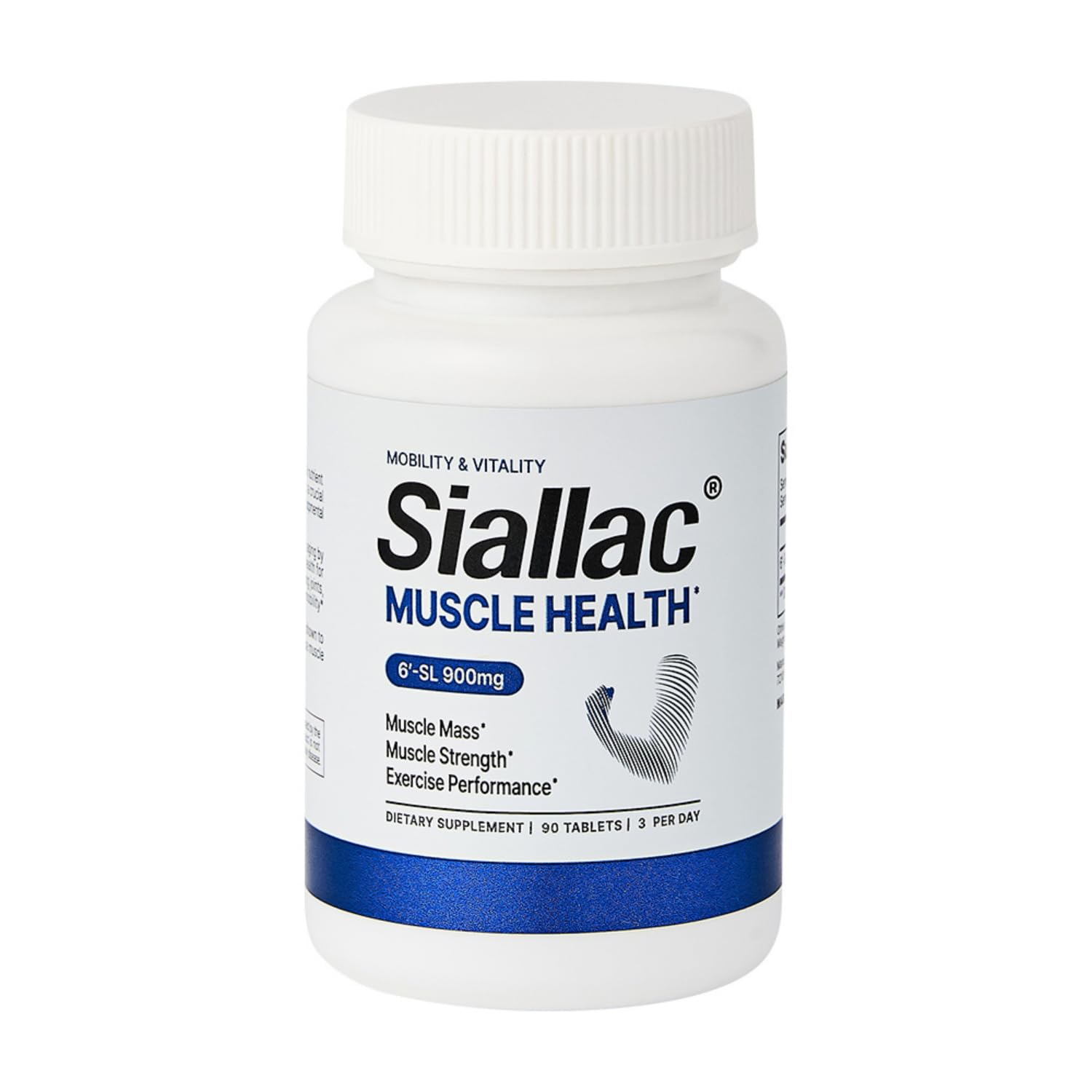 Muscle Health - Made in USA - Enhance Muscle Mass & Strength, Fast Workout Recovery, Reduce Fatigue & Boost Exercise Performance, 6-Sialyllactose (6-SL), 900mg, 90 Tablets - Medaid International