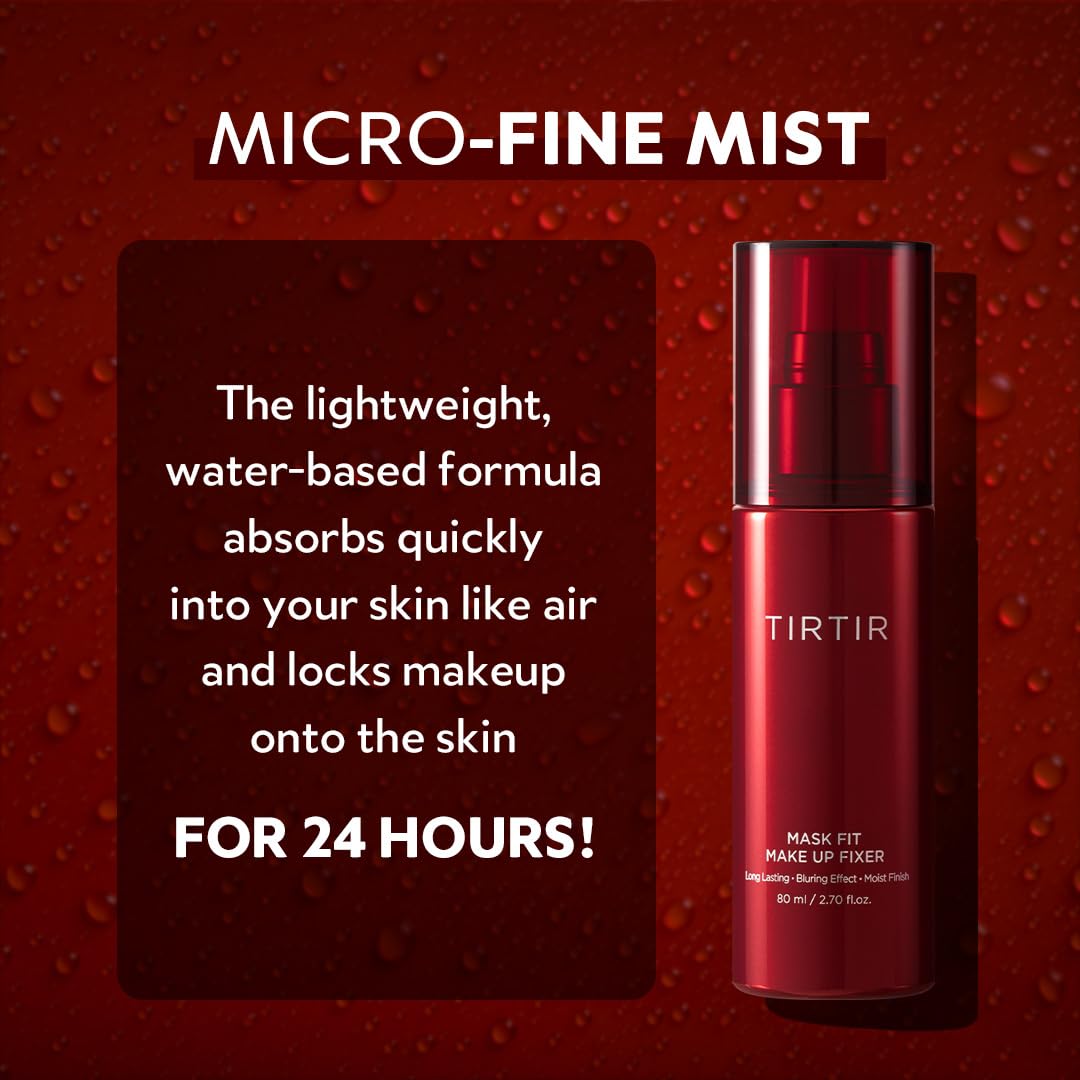 TIRTIR Mask Fit Make-up Fixer | 24H Transfer-Resistant Lightweight Non-Greasy Makeup Setting Spray 2.7 Fl Oz - Medaid International