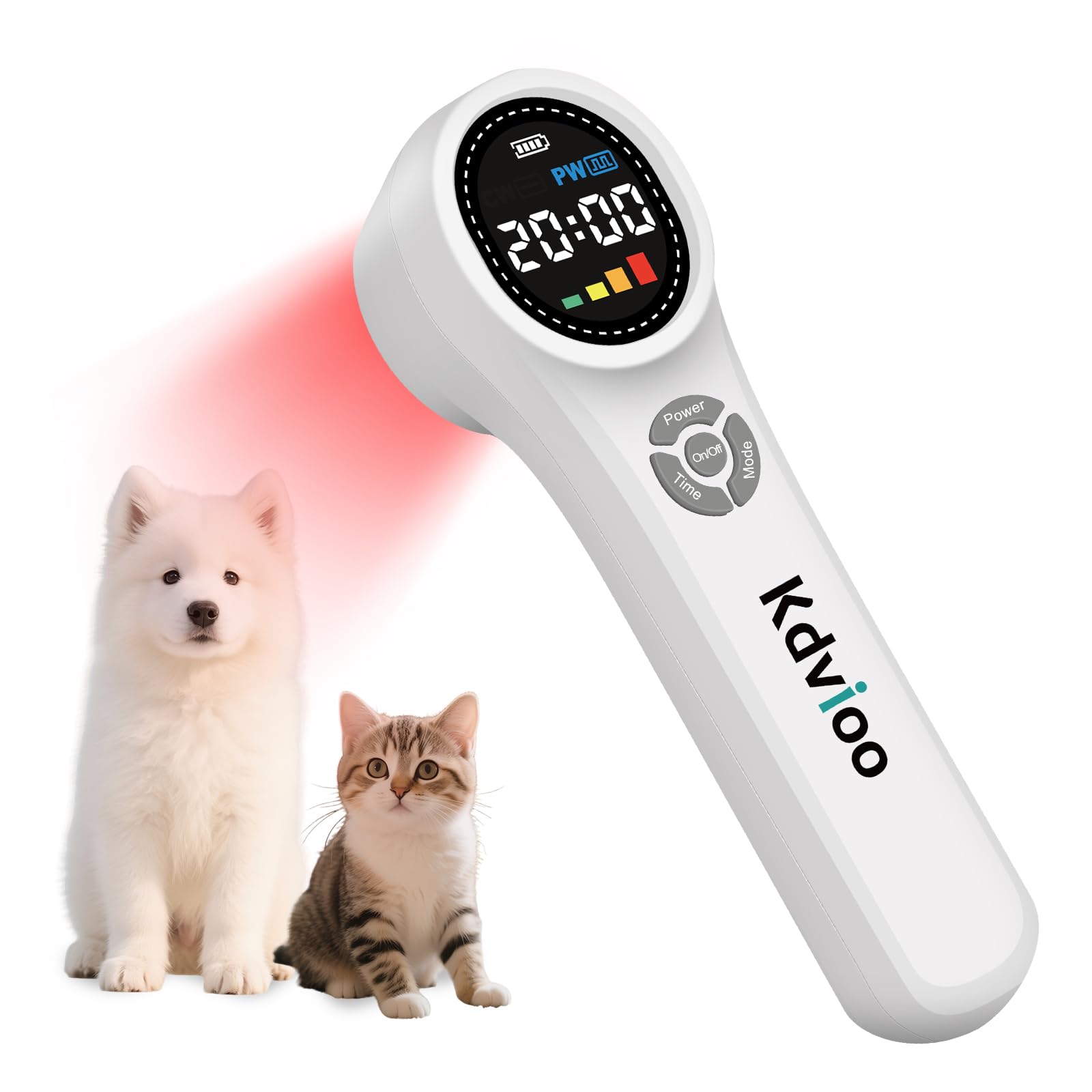 Kdvioo Cold Laser Therapy Device for Dogs, 16pcs 660nm & 4pcs 810nm & 4pcs 980nm Infrared Red Light Therapy Machine for Pain Relief, Arthritis, Spinal, Promote Blood Circulation, for Pets - Medaid International