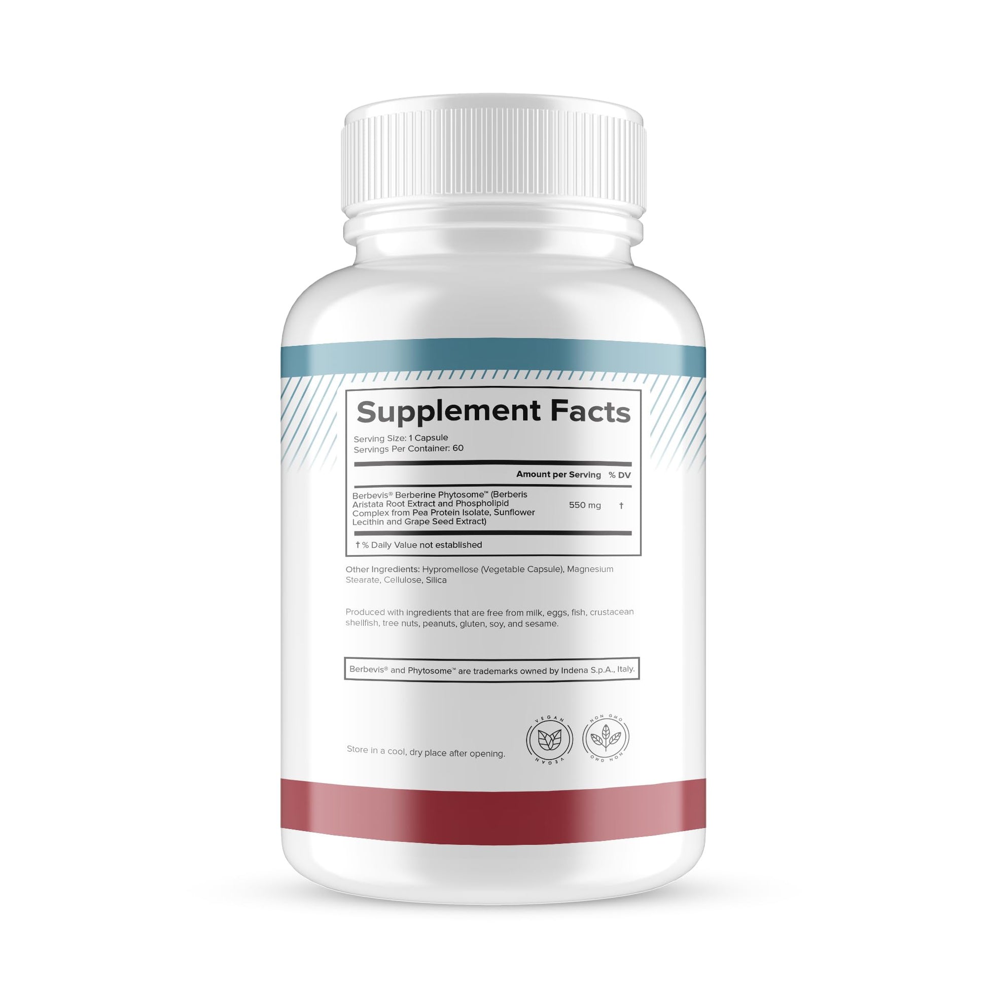 Berberine Phytosome with Berbevis, 550mg Enhanced Absorption Supplement for Metabolic Support & Heart Health, Highly Bioavailable Berberine Complex, Gluten-Free, Non-GMO, 60 Vegetarian Capsules - Medaid International