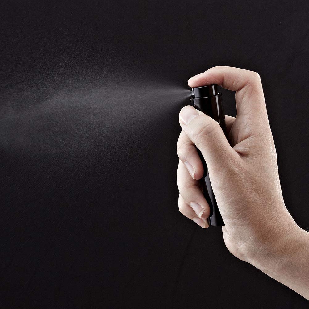 LISAPACK 8ML Atomizer Perfume Spray Bottle for Travel (3 PCS) Empty Cologne Dispenser, Portable Sprayer (Black) - Medaid International